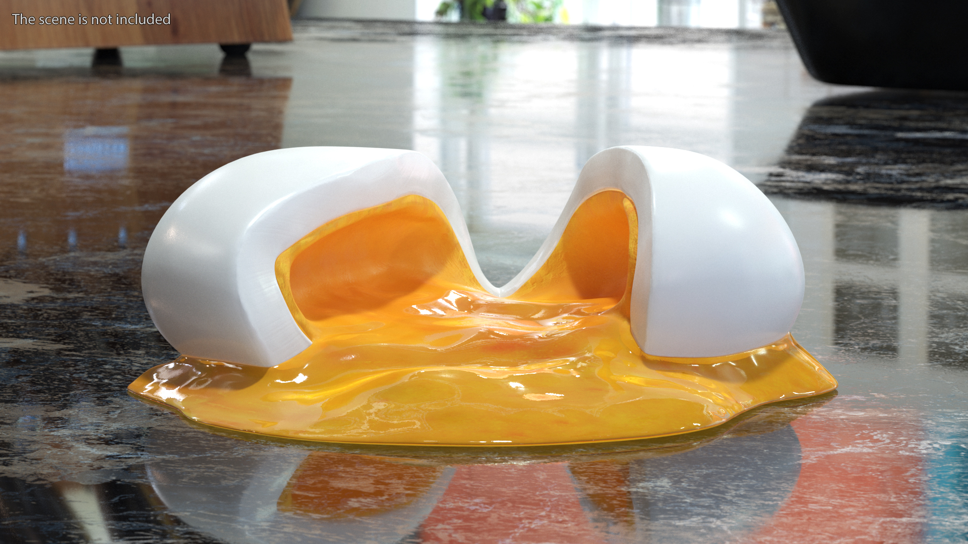 3D Jammy Egg with Spilling Yolk model