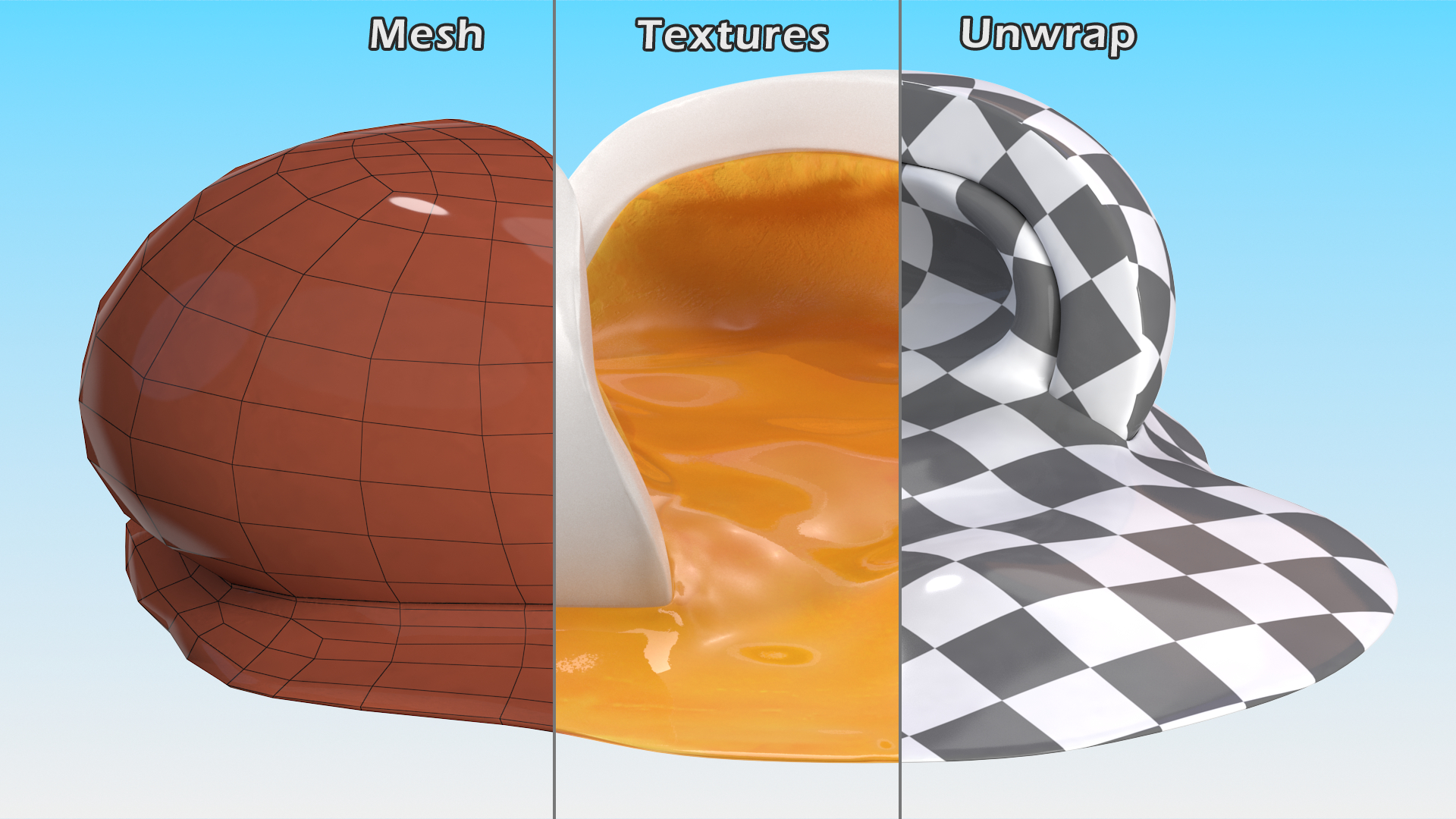 3D Jammy Egg with Spilling Yolk model