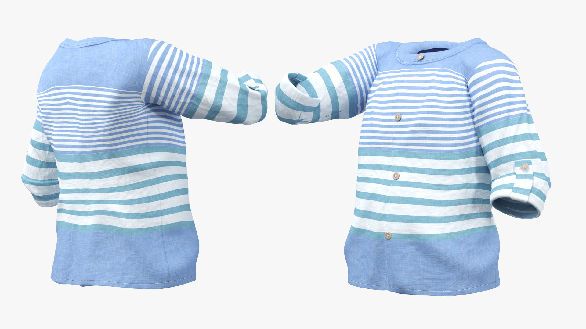 3D Baby in Summer Strolling Clothes Standing Pose