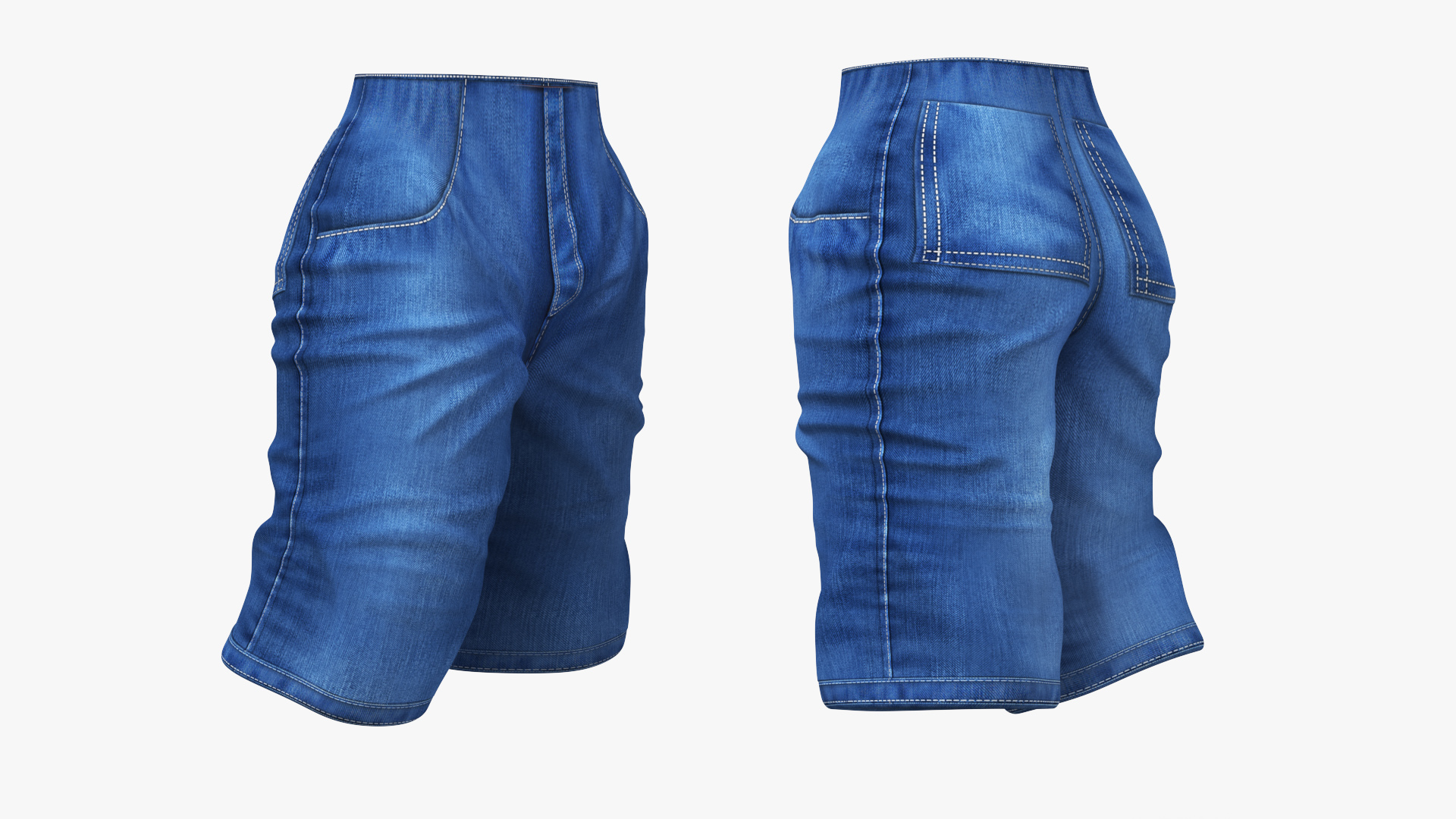 3D Baby in Summer Strolling Clothes Standing Pose