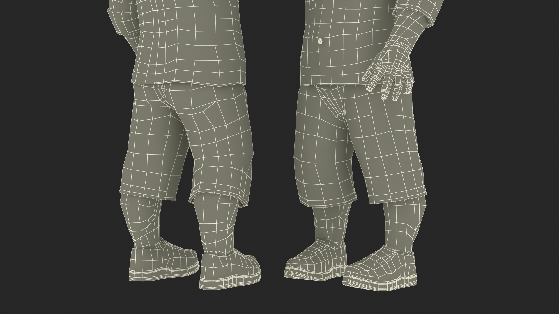 3D Baby in Summer Strolling Clothes Standing Pose