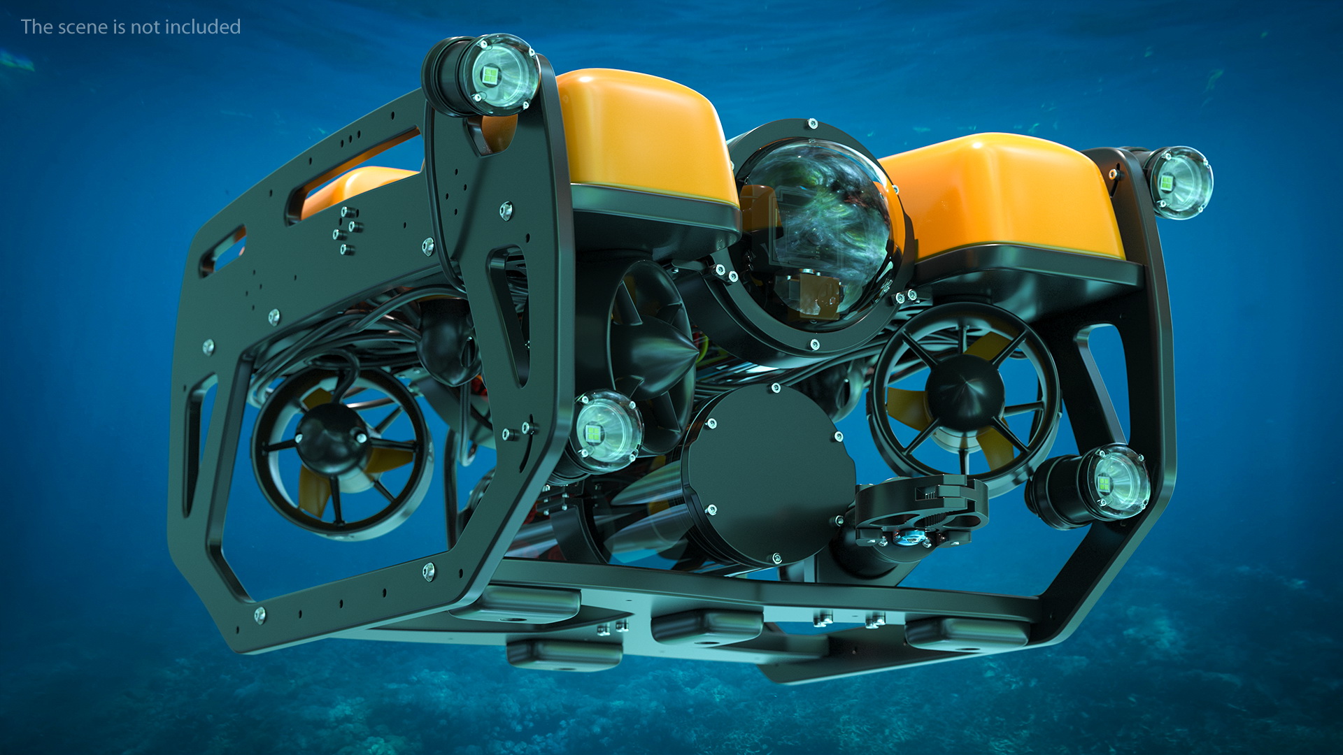3D Underwater Robot Generic Rigged