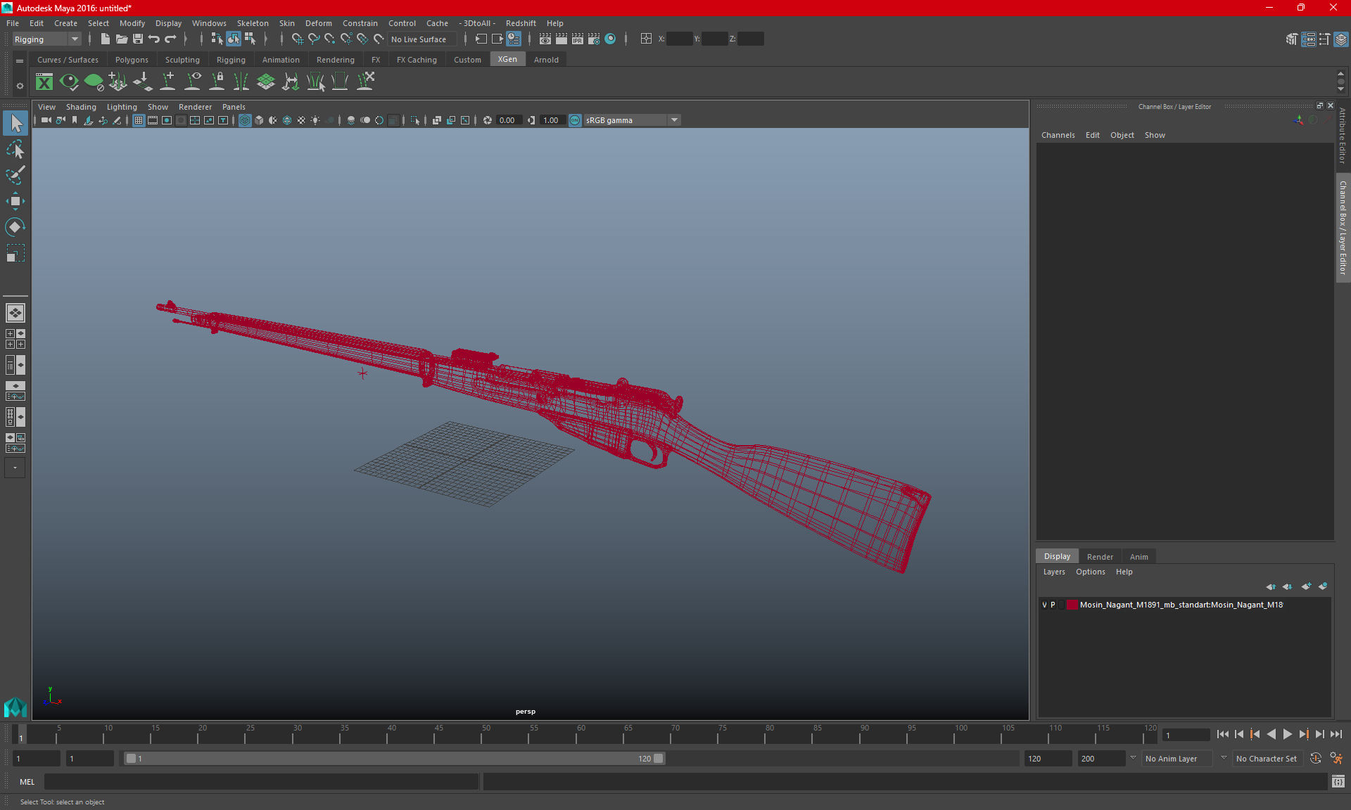 3D Mosin Nagant M1891 model