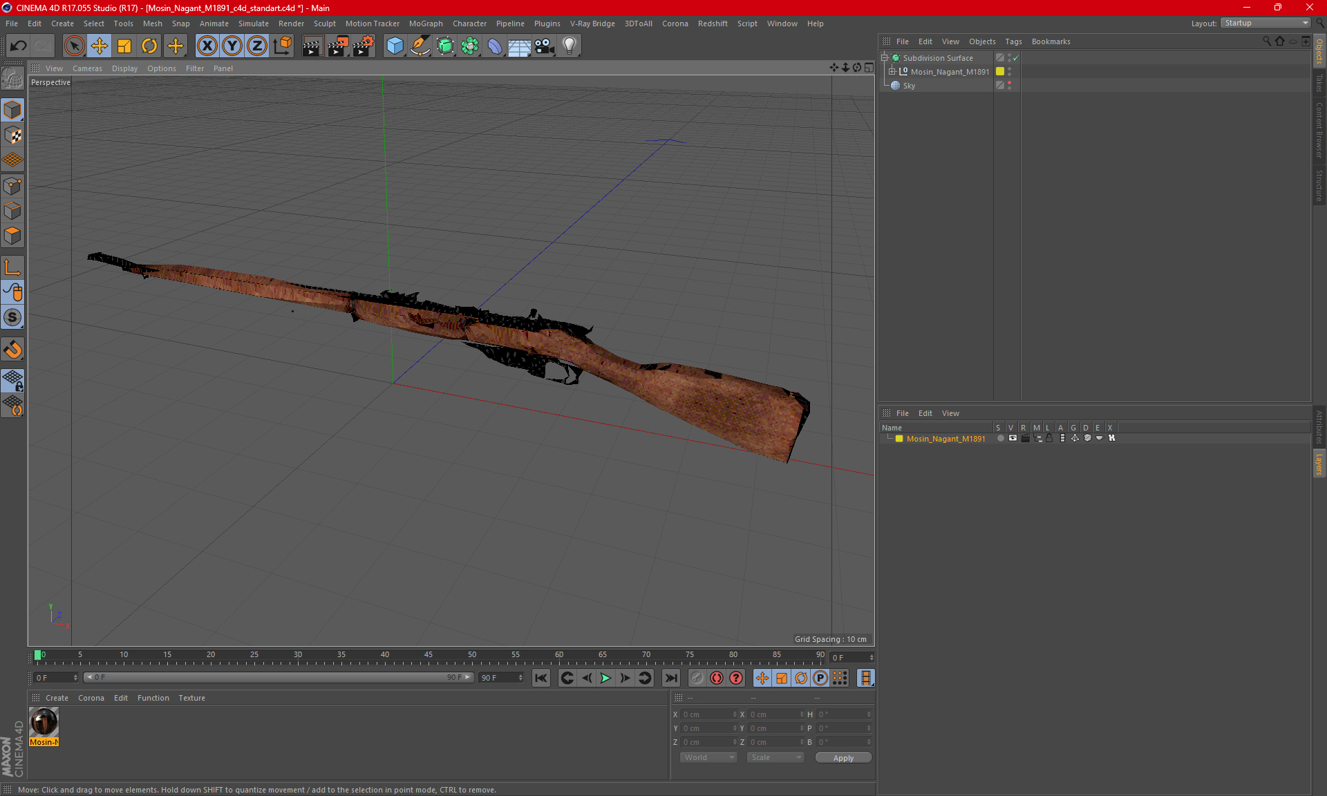 3D Mosin Nagant M1891 model