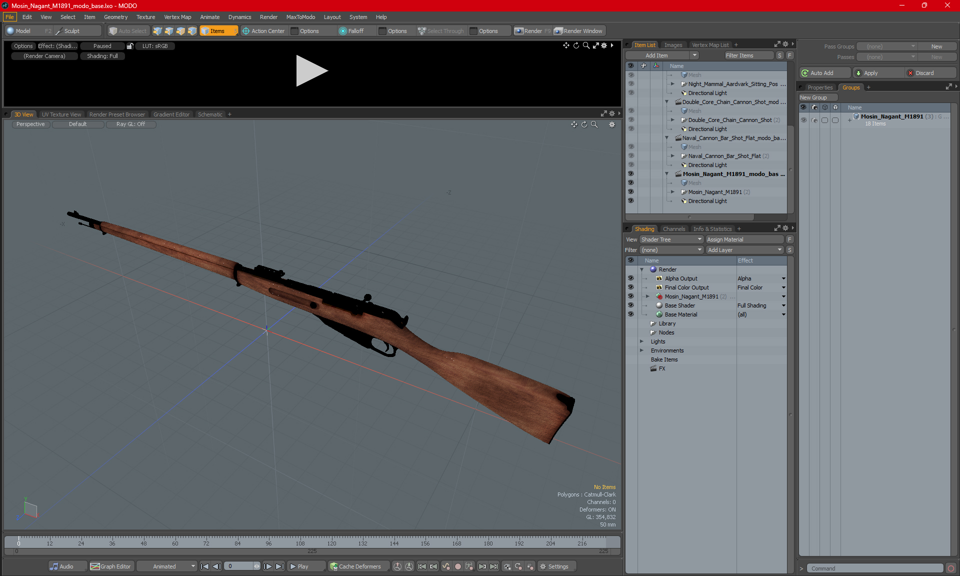 3D Mosin Nagant M1891 model