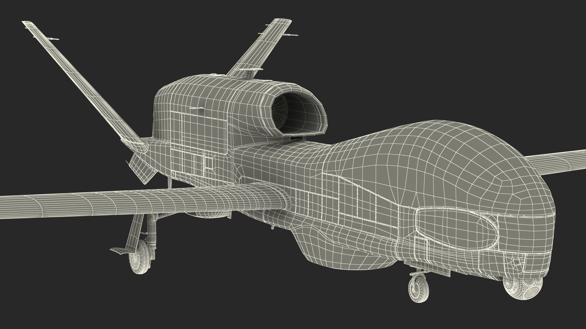 3D Long-range Reconnaissance UAV Rigged