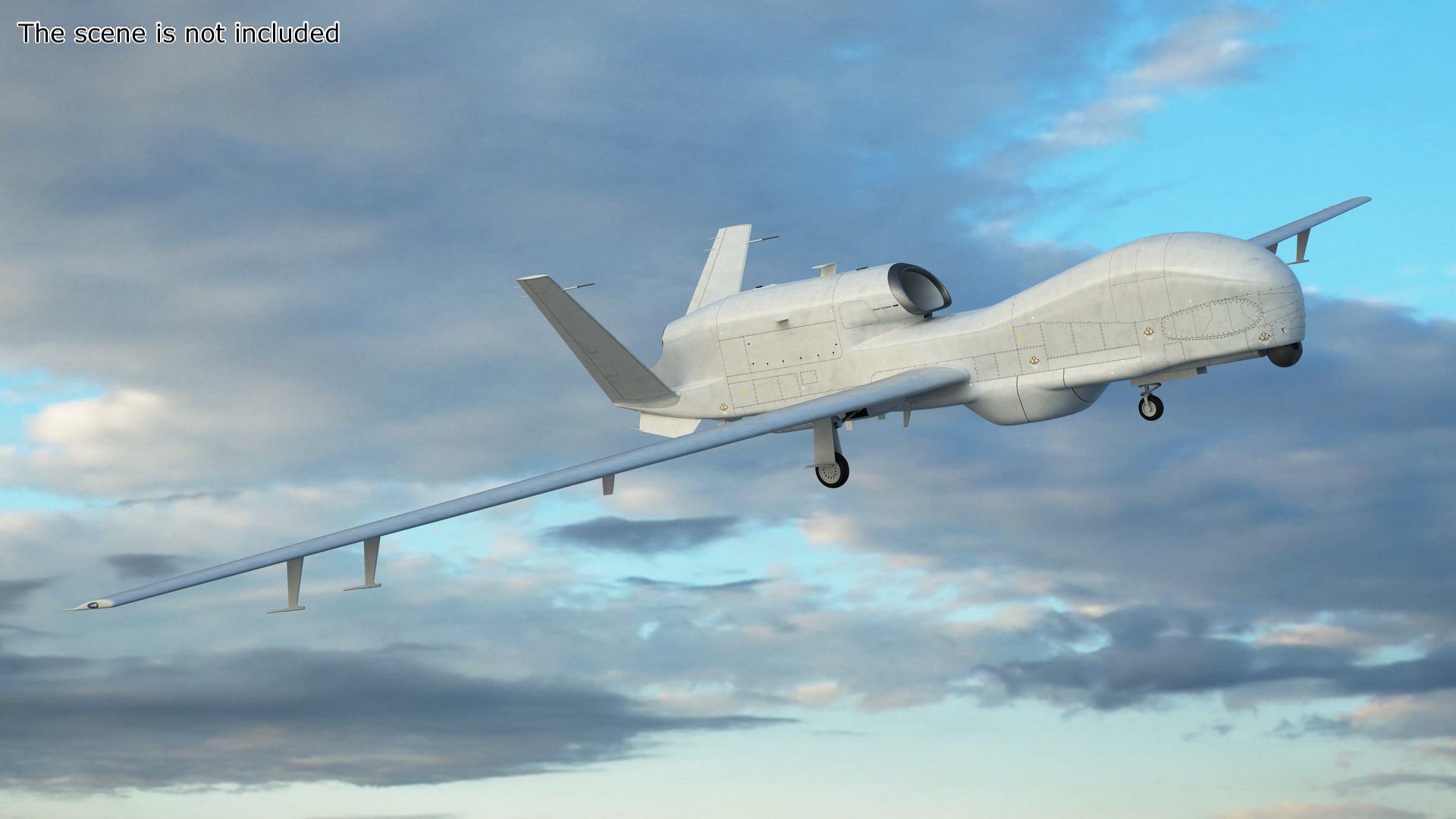3D Long-range Reconnaissance UAV Rigged