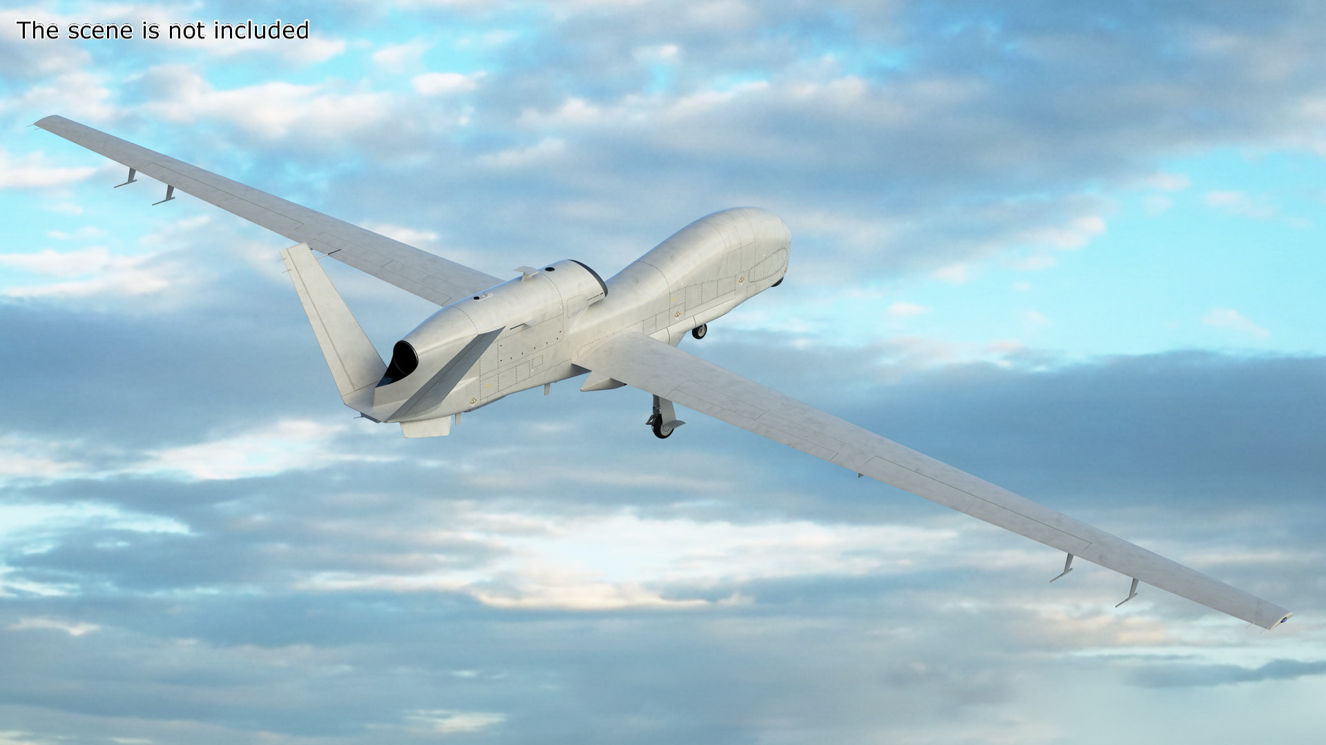 3D Long-range Reconnaissance UAV Rigged