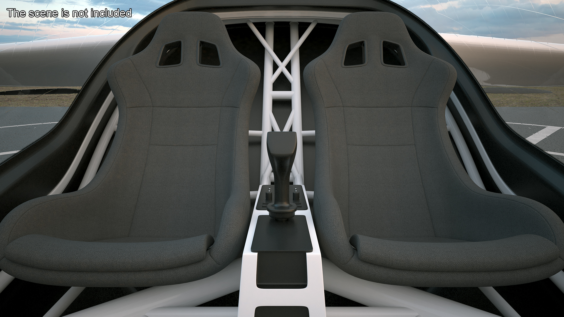 3D Skyport for Air Taxi with Electric Aircraft model
