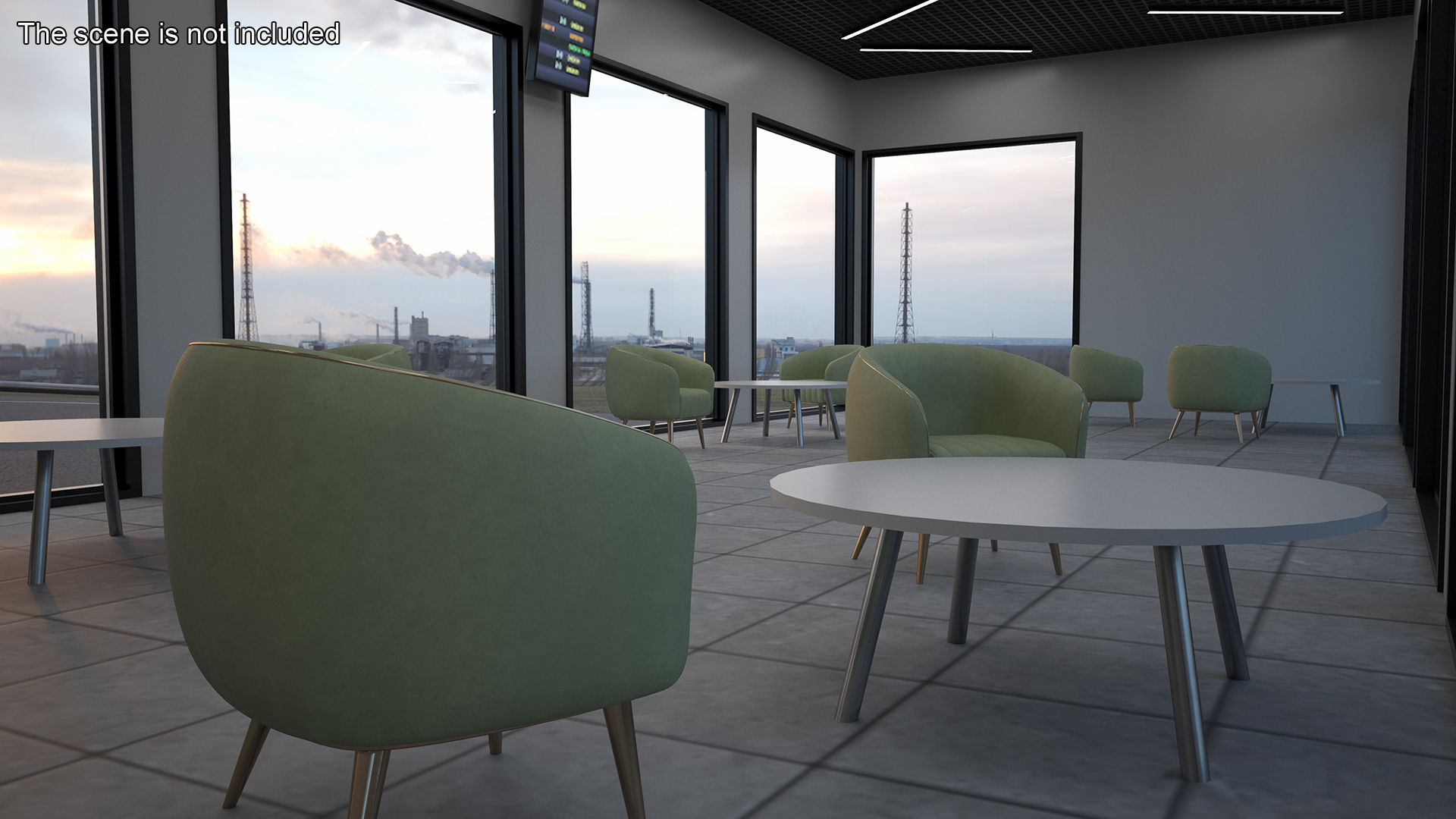 3D Skyport for Air Taxi with Electric Aircraft model