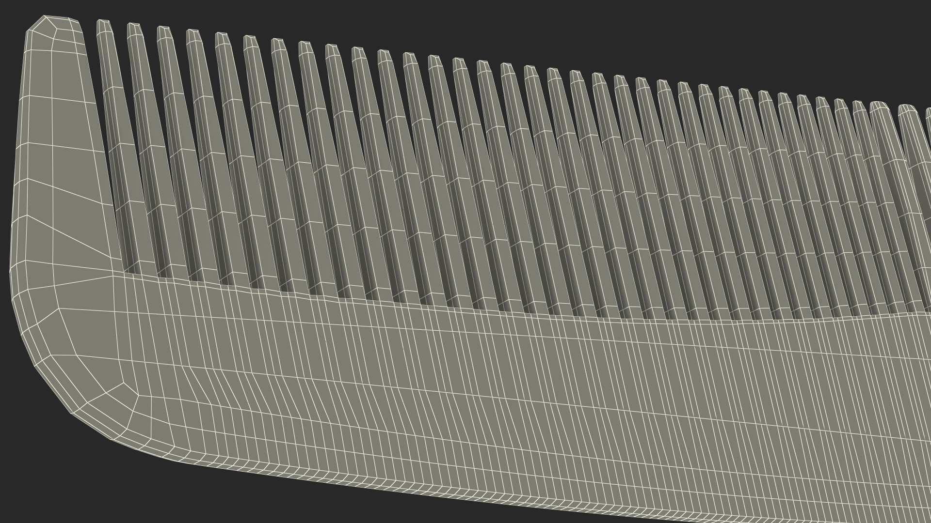 3D Baxter of California Pocket Comb Black model