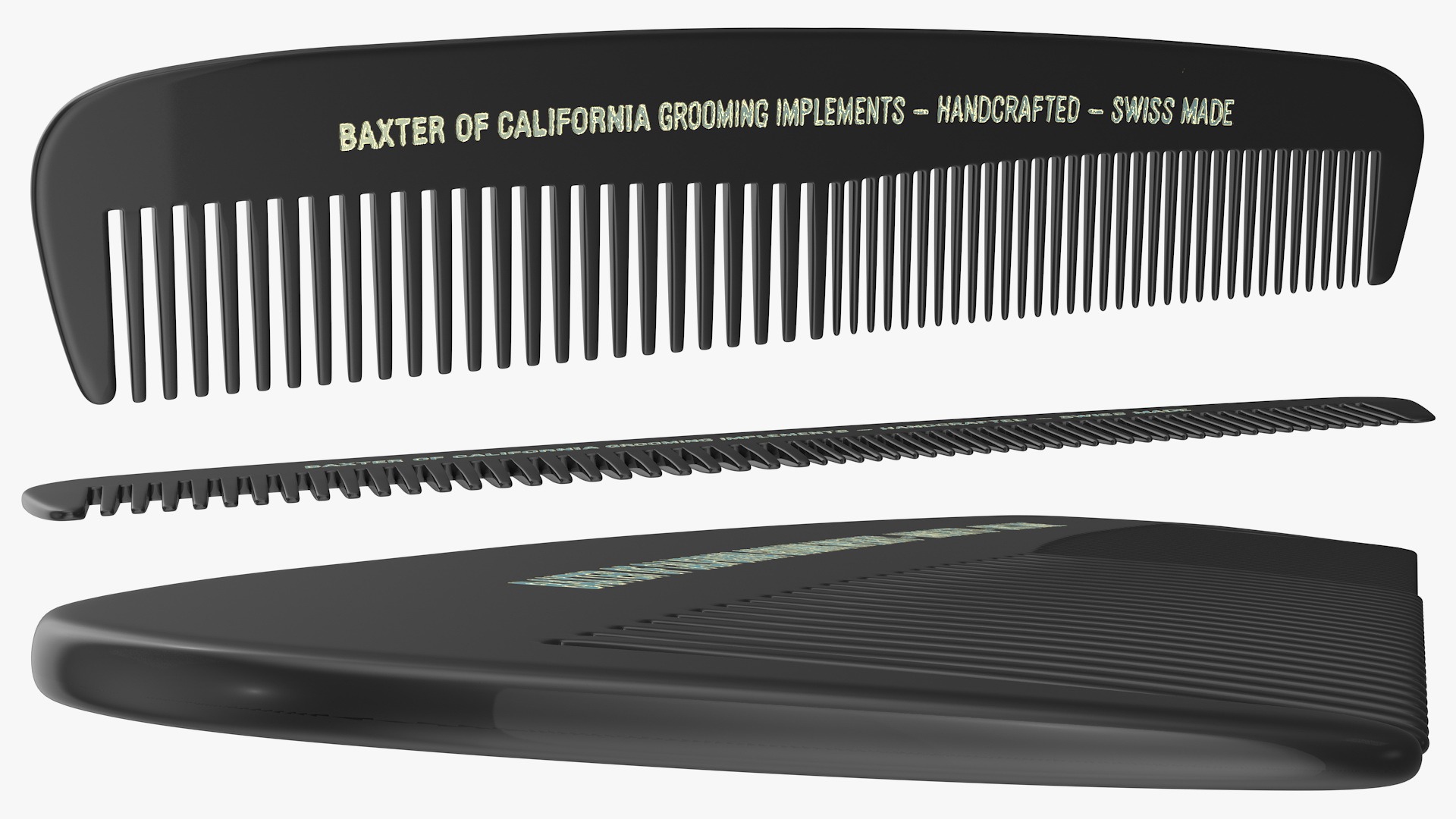 3D Baxter of California Pocket Comb Black model