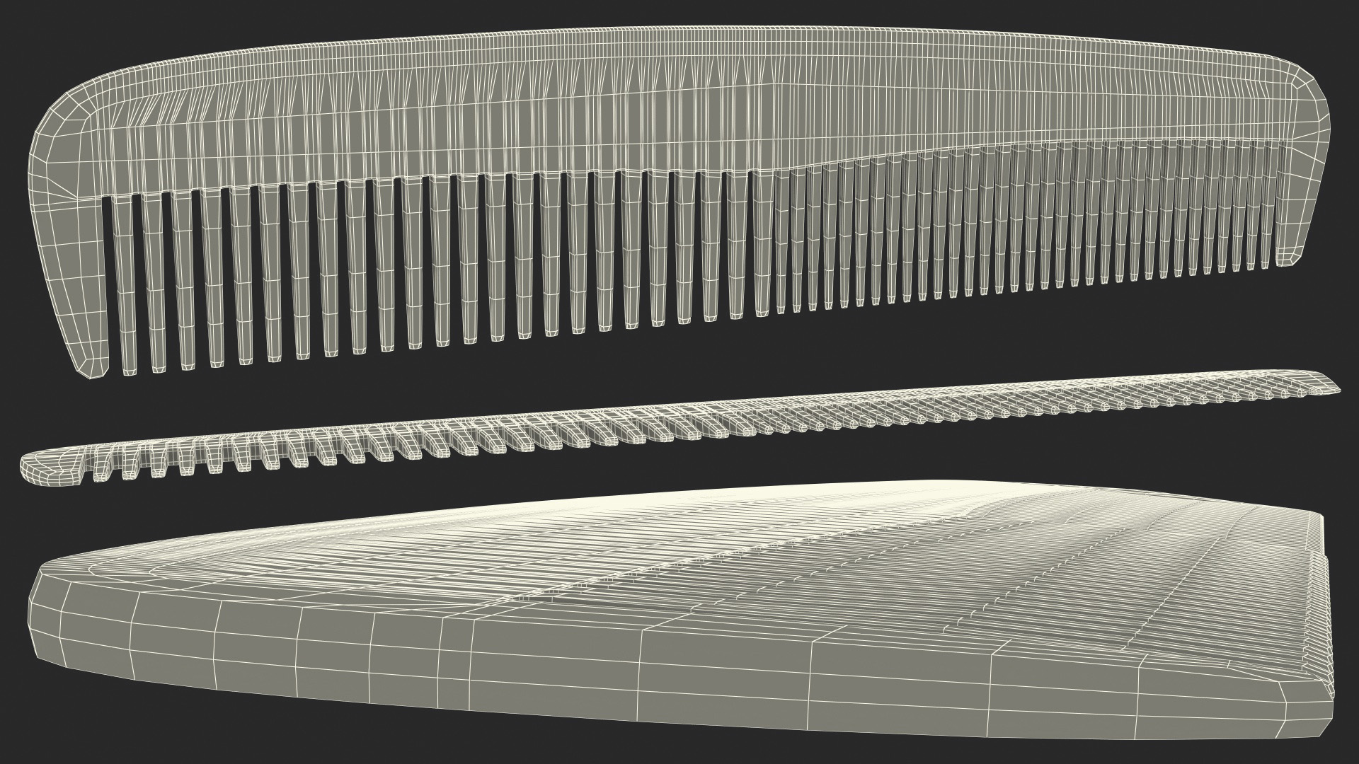3D Baxter of California Pocket Comb Black model