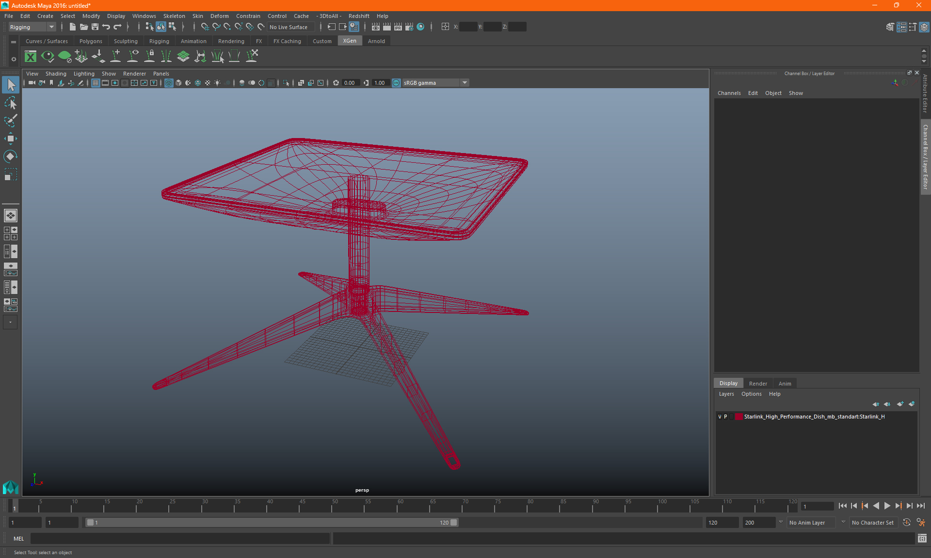 3D model Starlink High Performance Dish