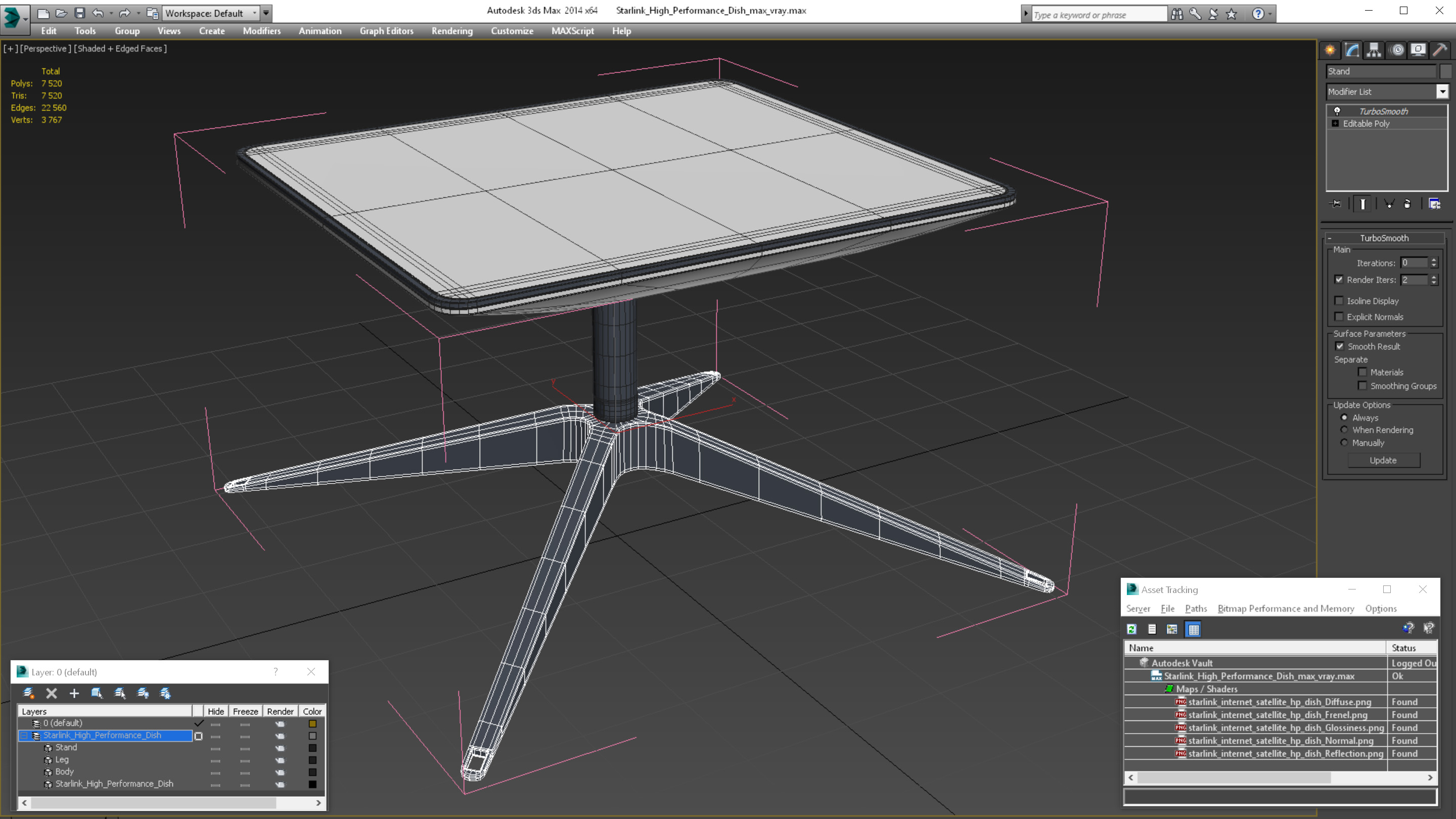 3D model Starlink High Performance Dish