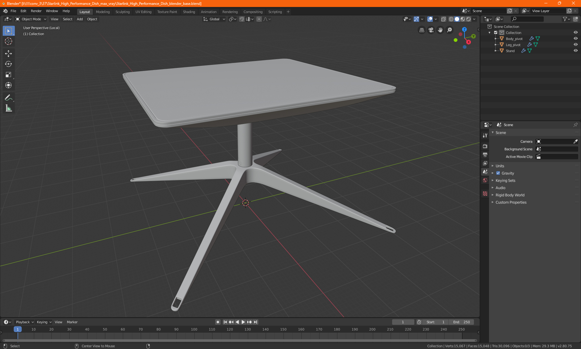 3D model Starlink High Performance Dish
