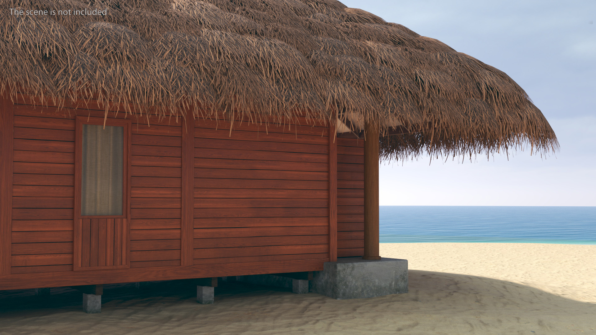 3D Thatched Roof Beach Hut model