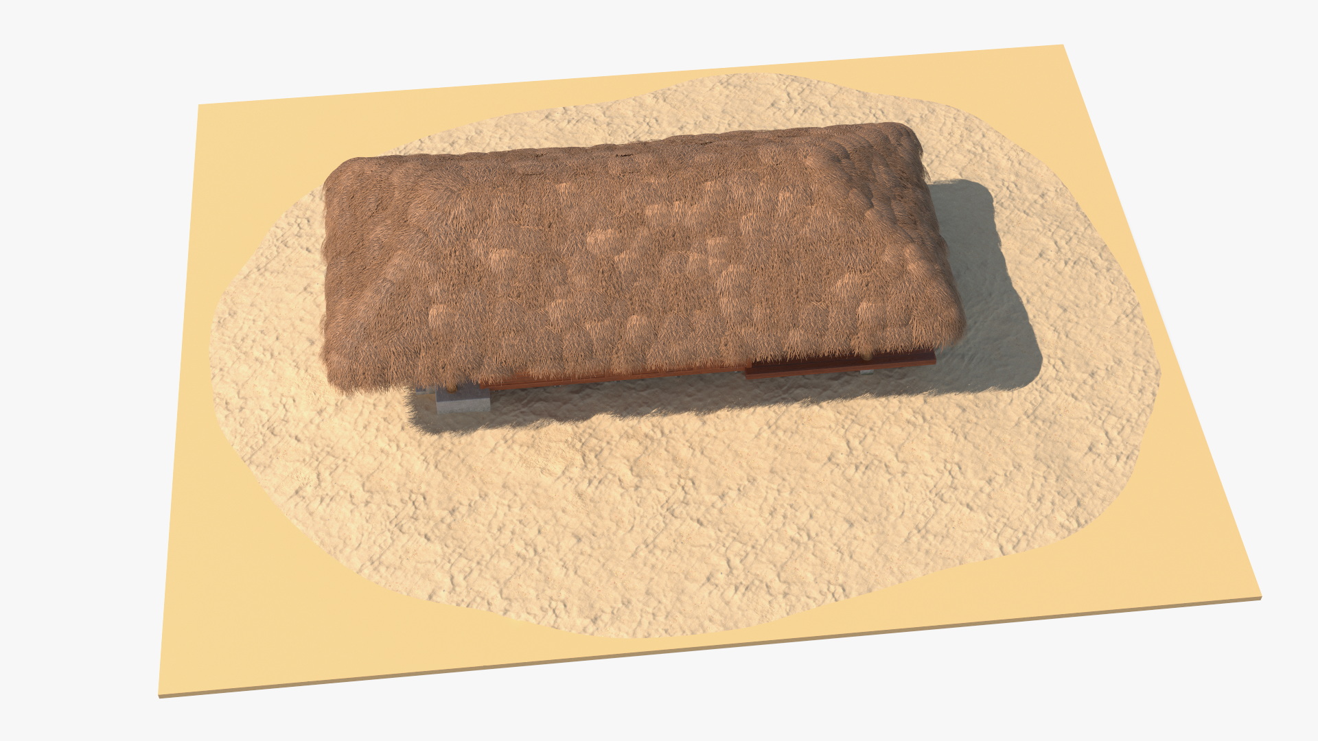 3D Thatched Roof Beach Hut model