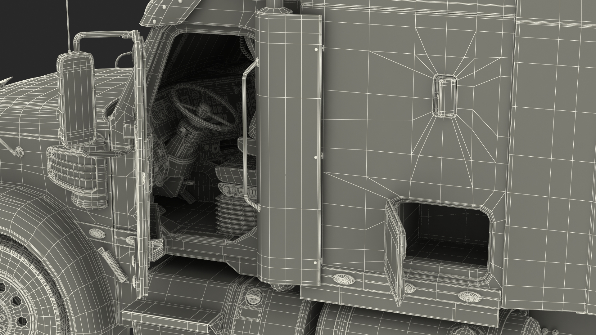 3D model Freightliner 122SD Rigged