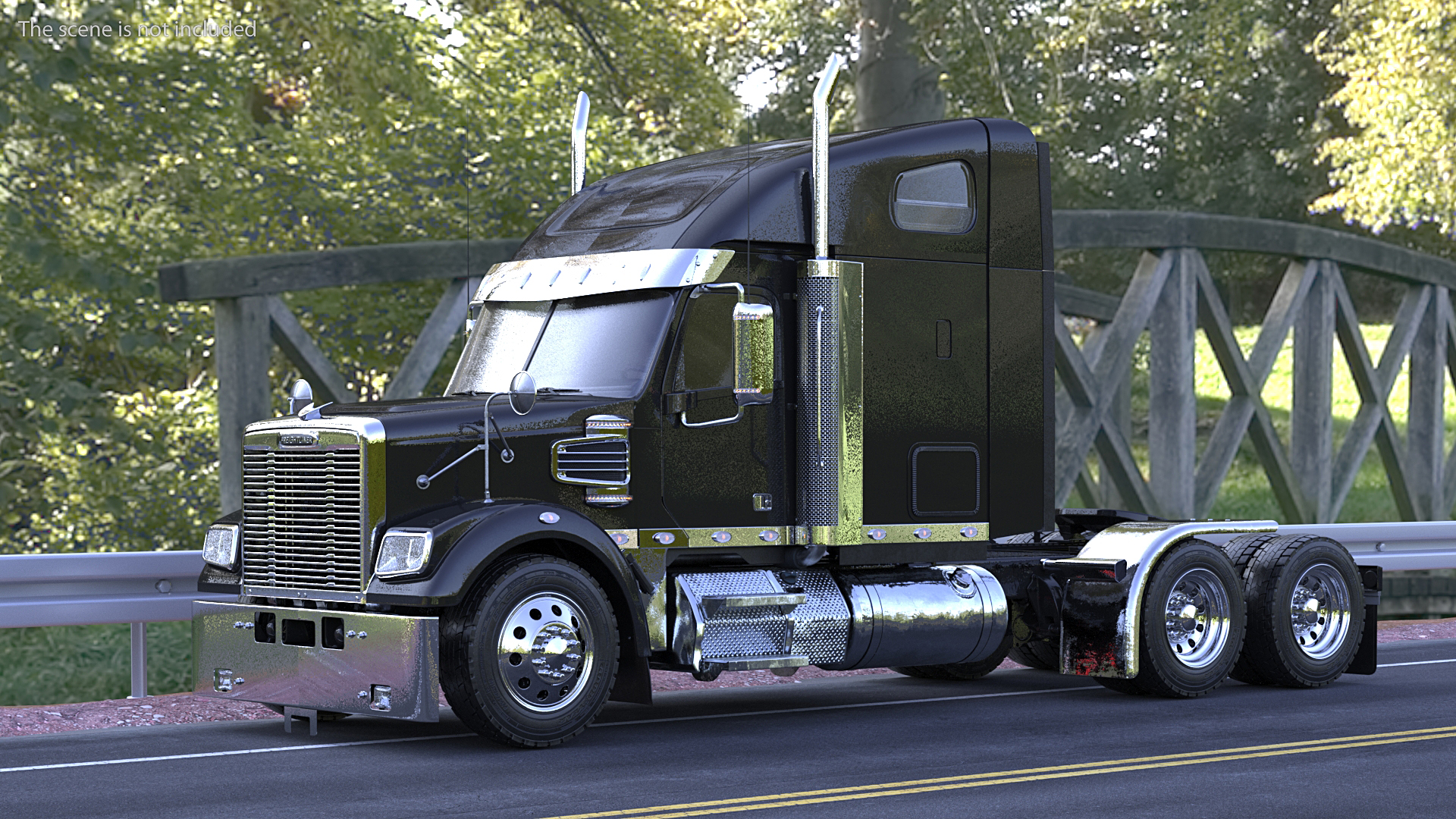 3D model Freightliner 122SD Rigged