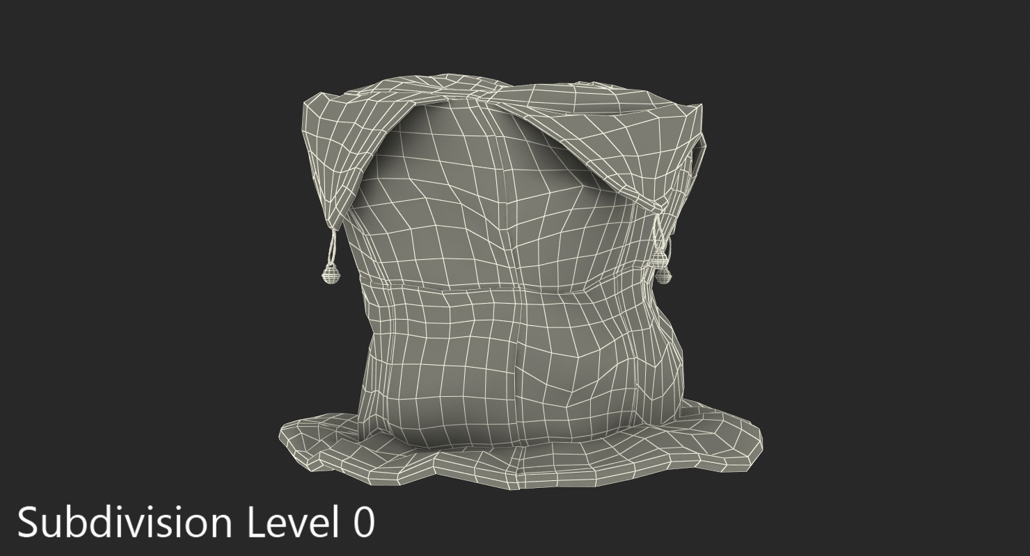 Clown Top Hat with Bells 3D model