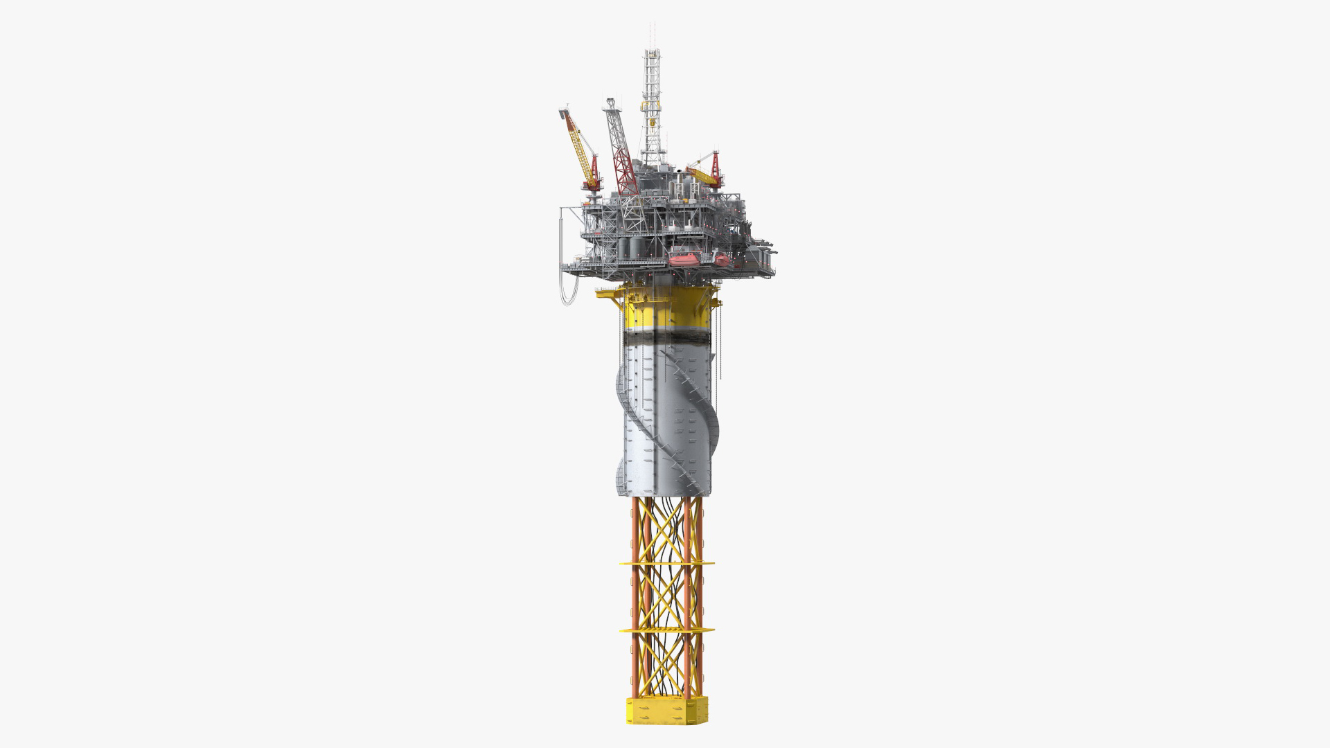 Shell Perdido Oil Platform Rigged for Maya 3D