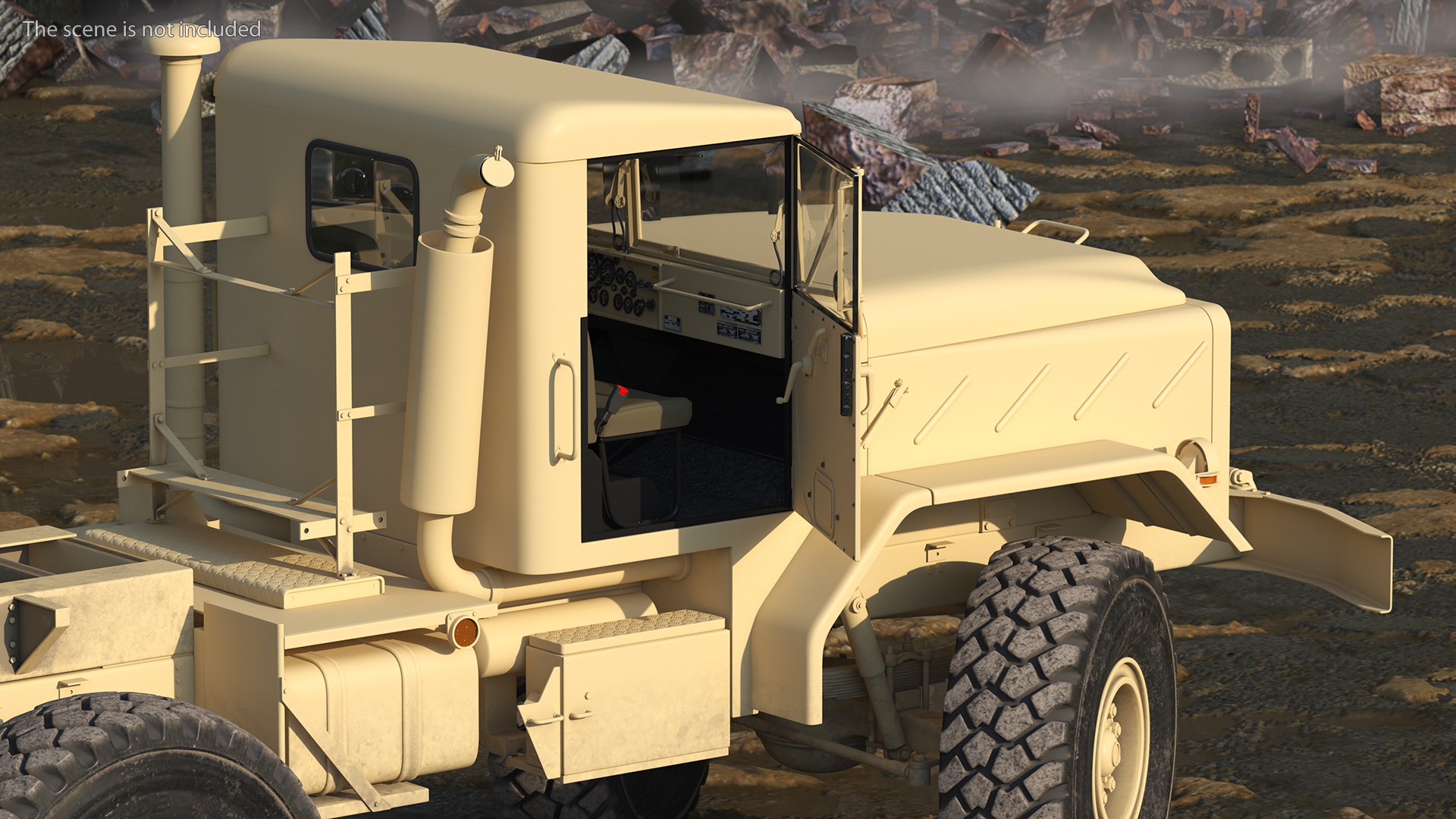 M939 Military Dump Truck Light Rigged 3D