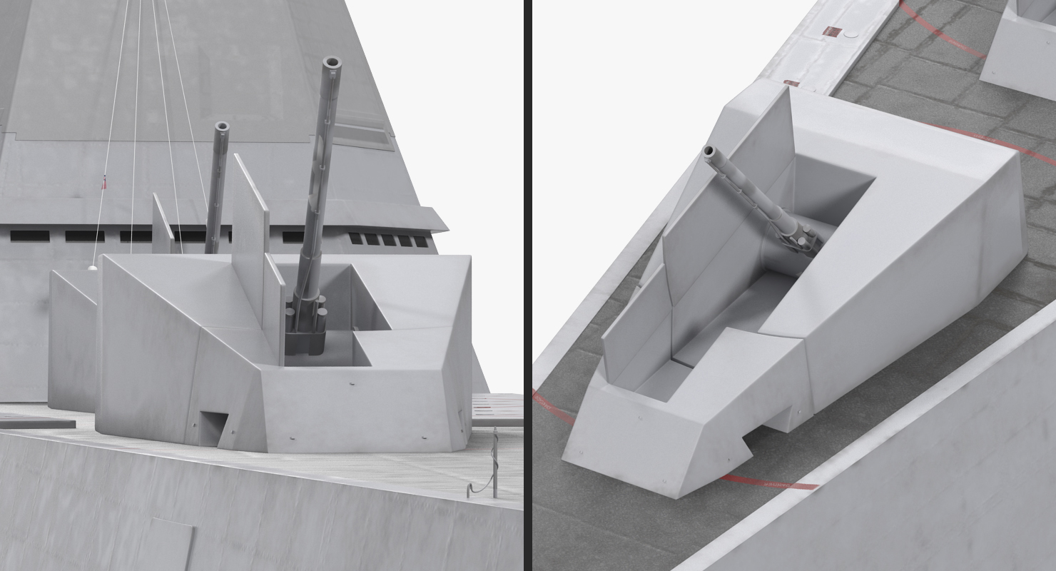 Zumwalt Class Destroyer US Stealth Ship 3D model