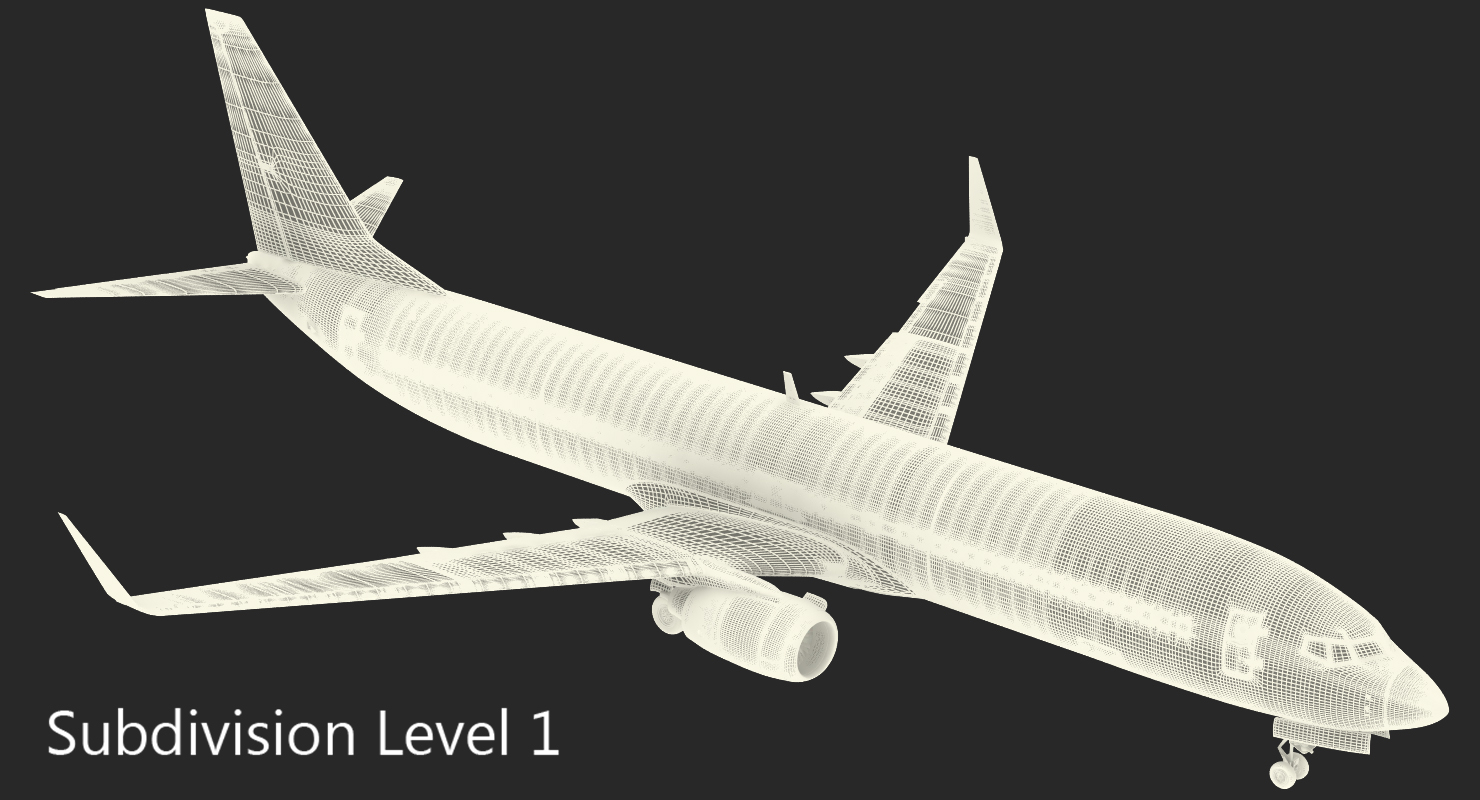 Boeing 737 900 United Airlines Rigged 3D