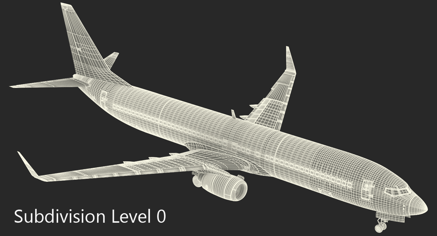 Boeing 737 900 United Airlines Rigged 3D