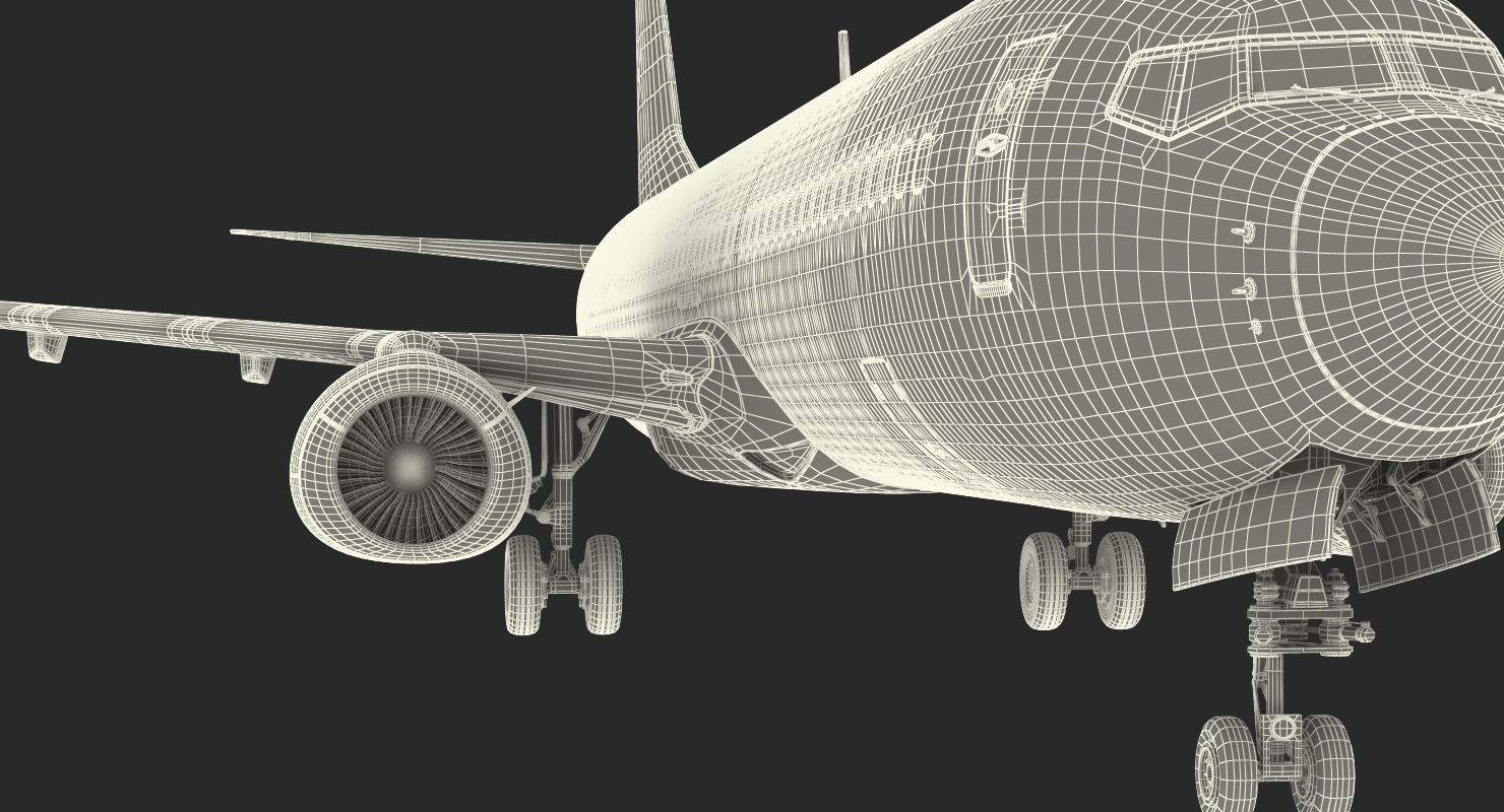 Boeing 737 900 United Airlines Rigged 3D