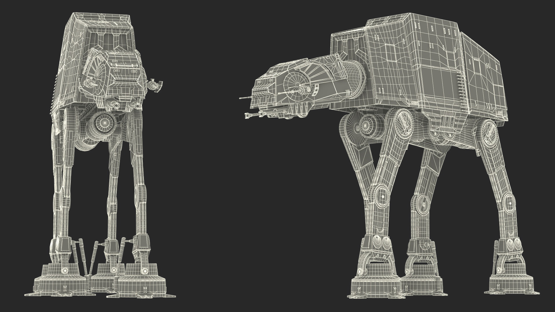 3D model Walk Dirt AT-AT Star Wars
