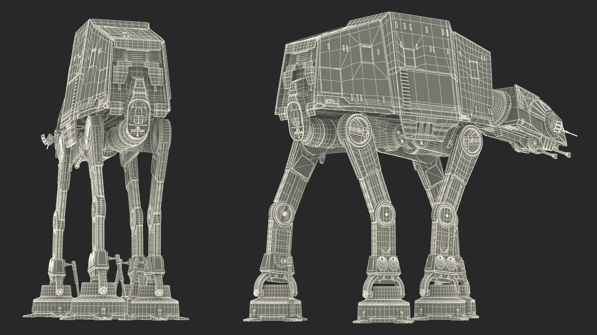 3D model Walk Dirt AT-AT Star Wars