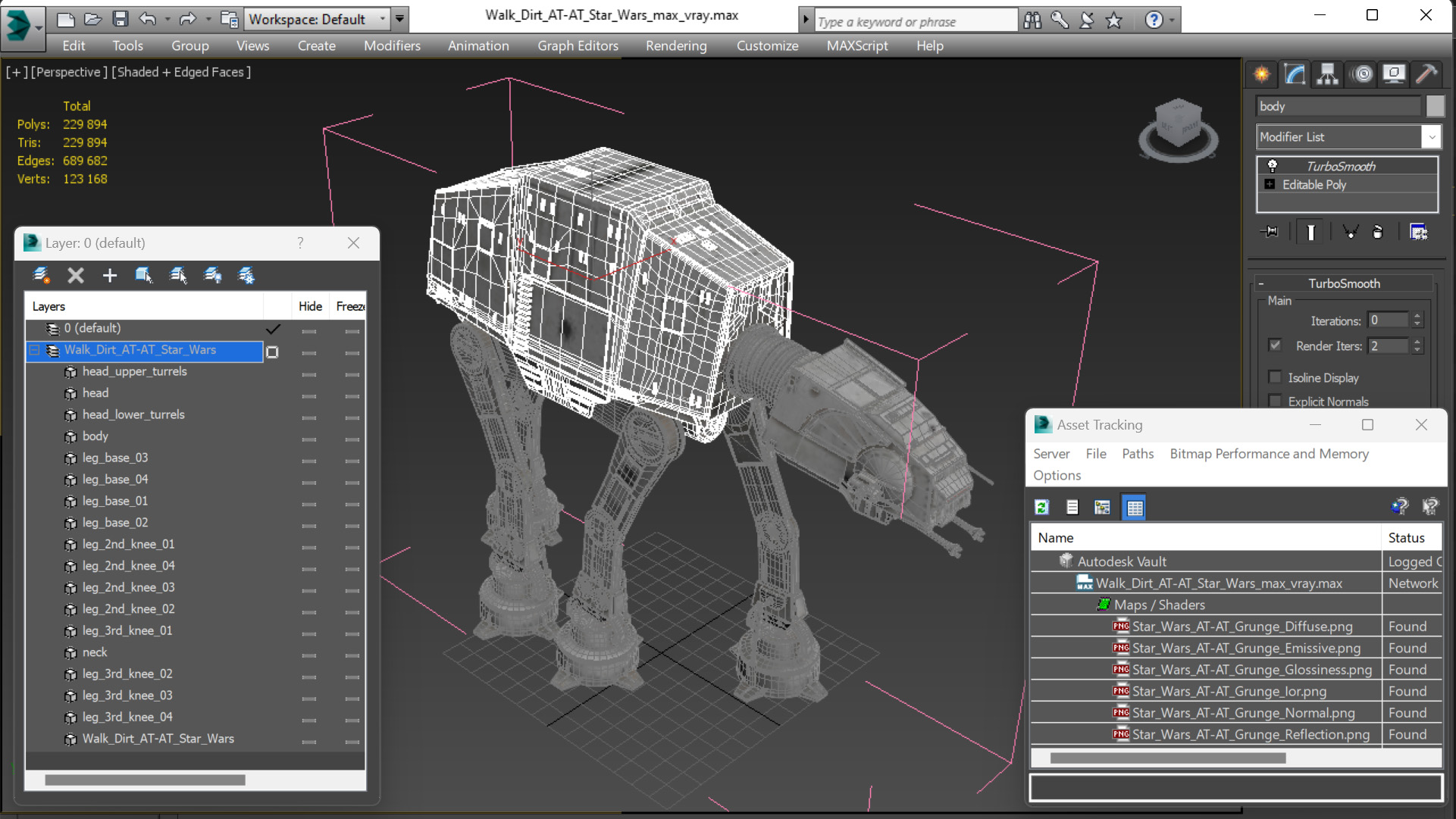 3D model Walk Dirt AT-AT Star Wars