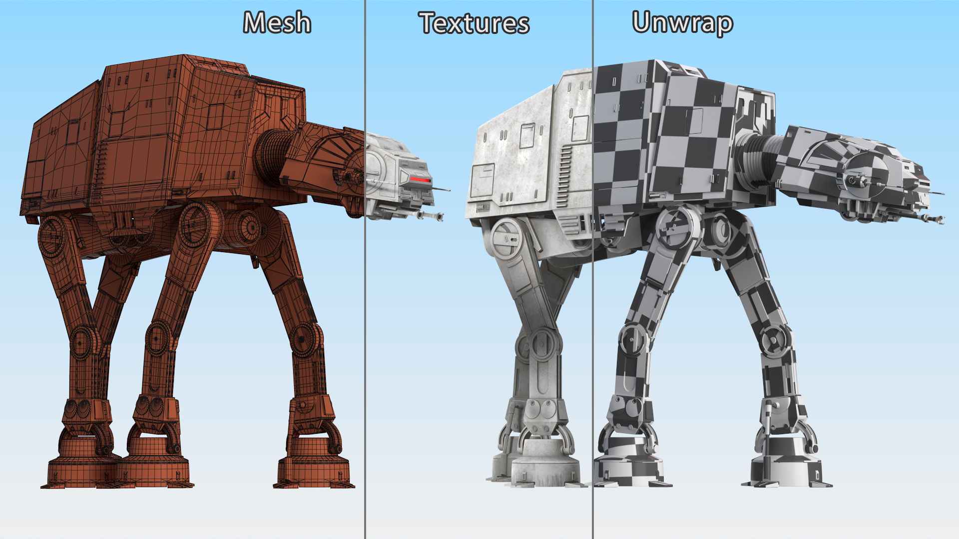3D model Walk Dirt AT-AT Star Wars