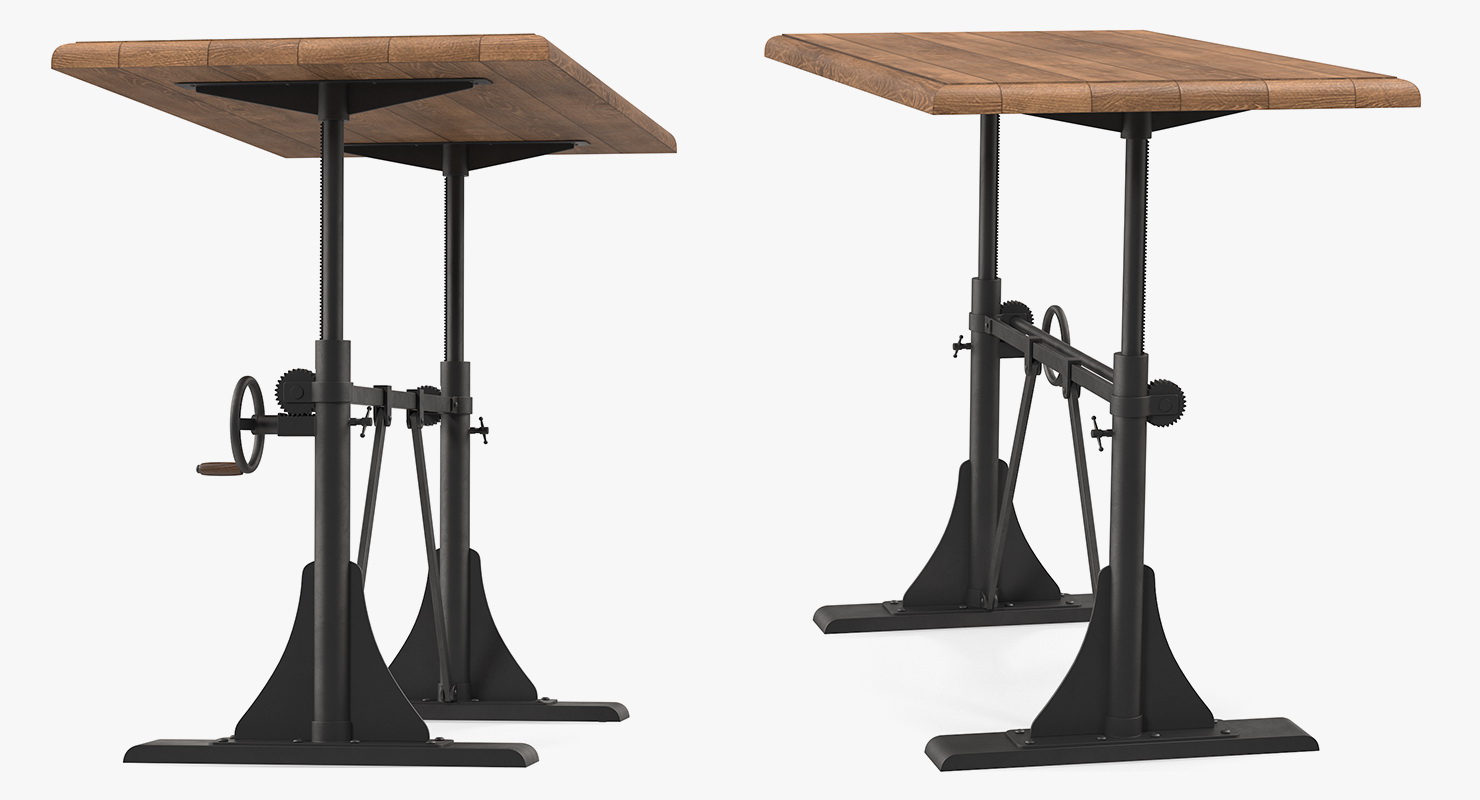 3D Crank Sit-Stand Desk Black
