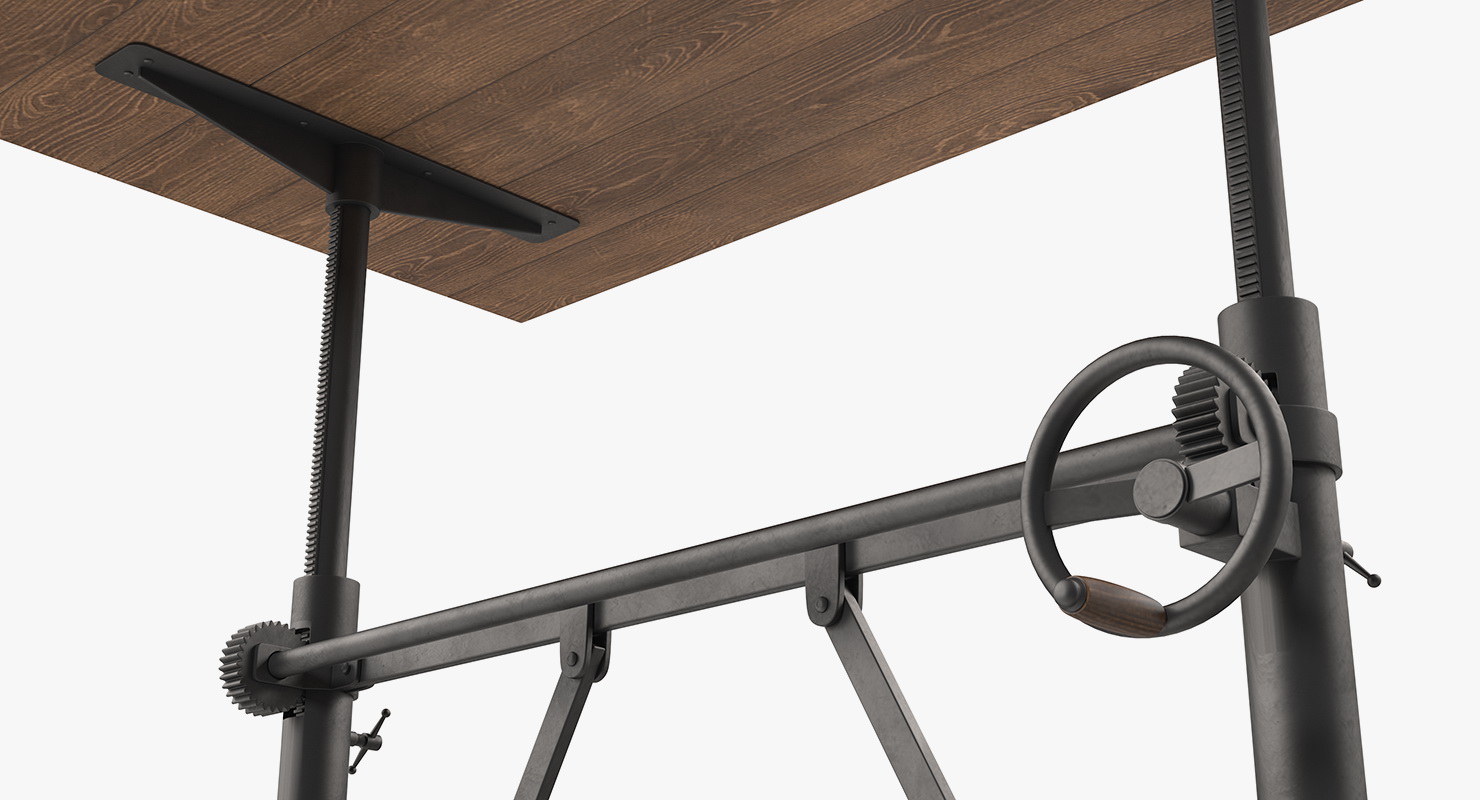3D Crank Sit-Stand Desk Black