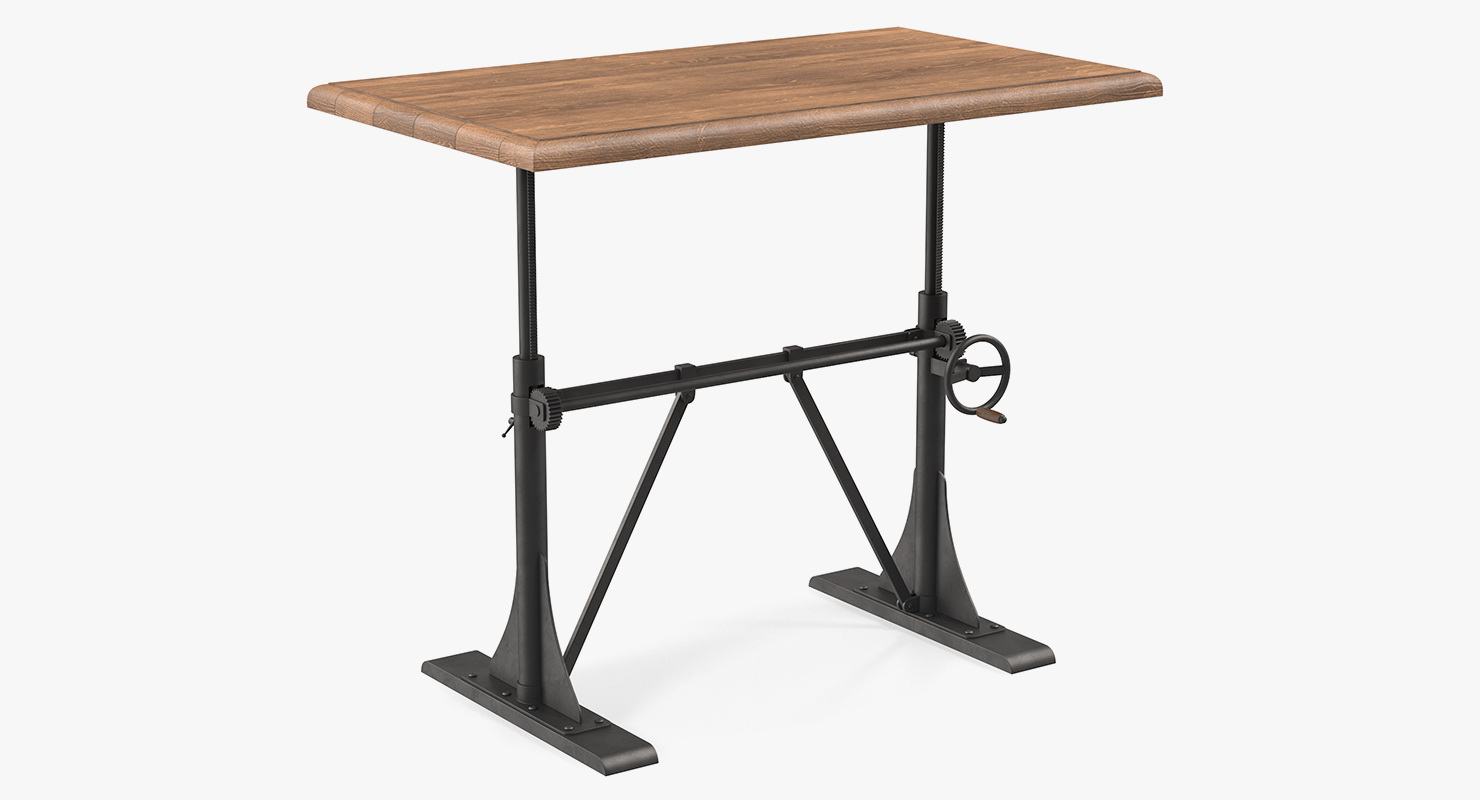 3D Crank Sit-Stand Desk Black