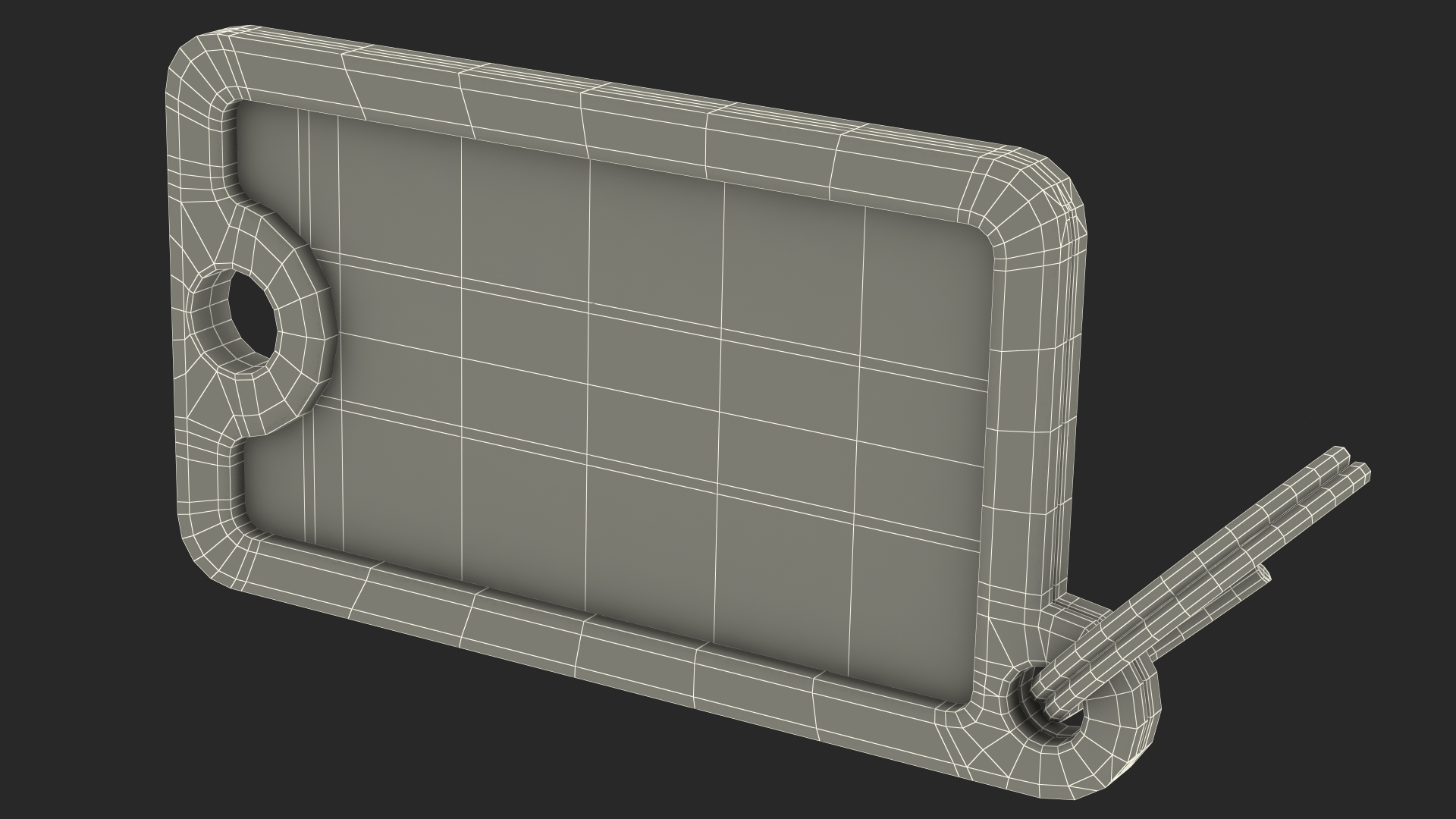 Plastic Key Tags with Label Window 3D model