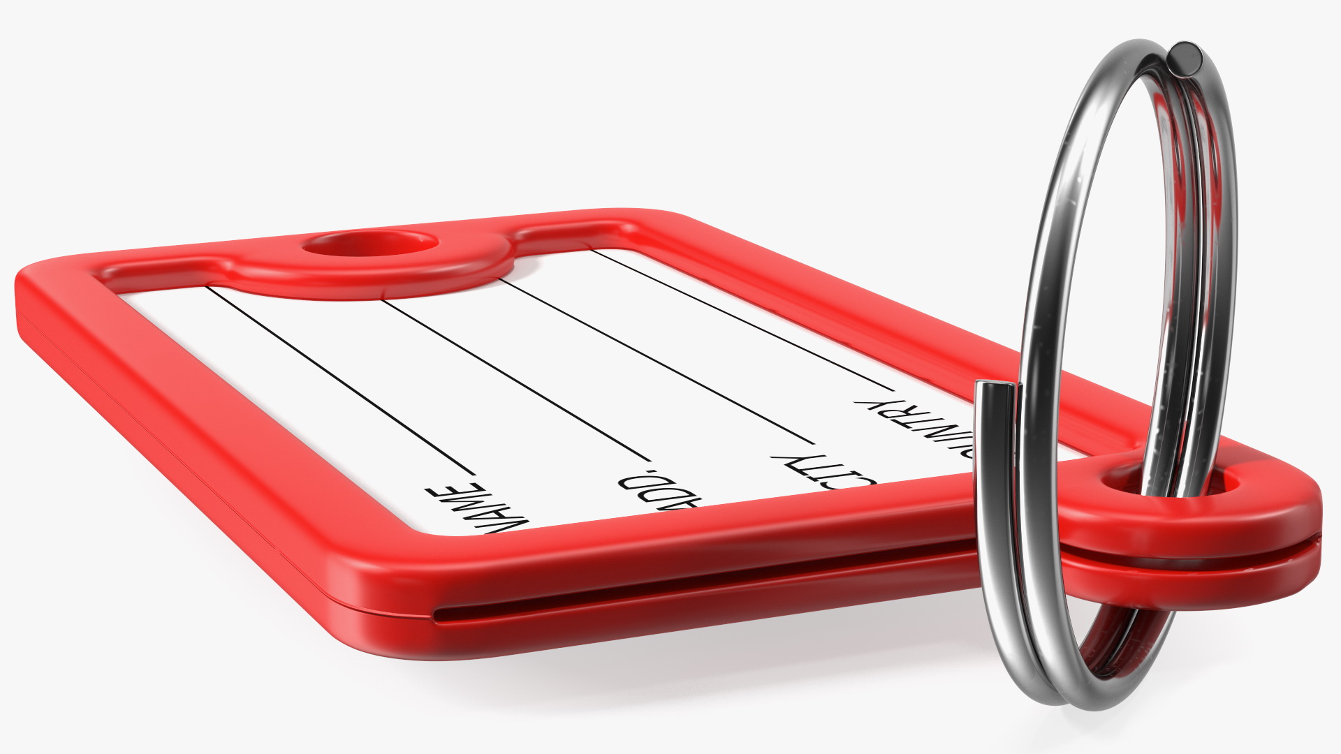 Plastic Key Tags with Label Window 3D model