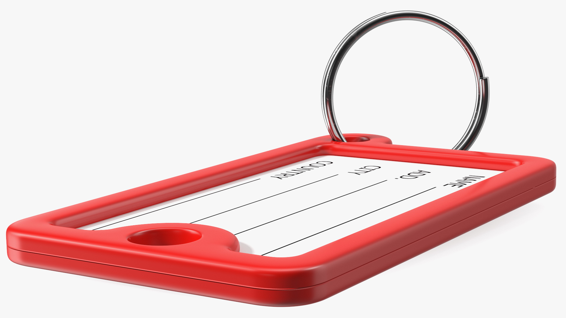 Plastic Key Tags with Label Window 3D model