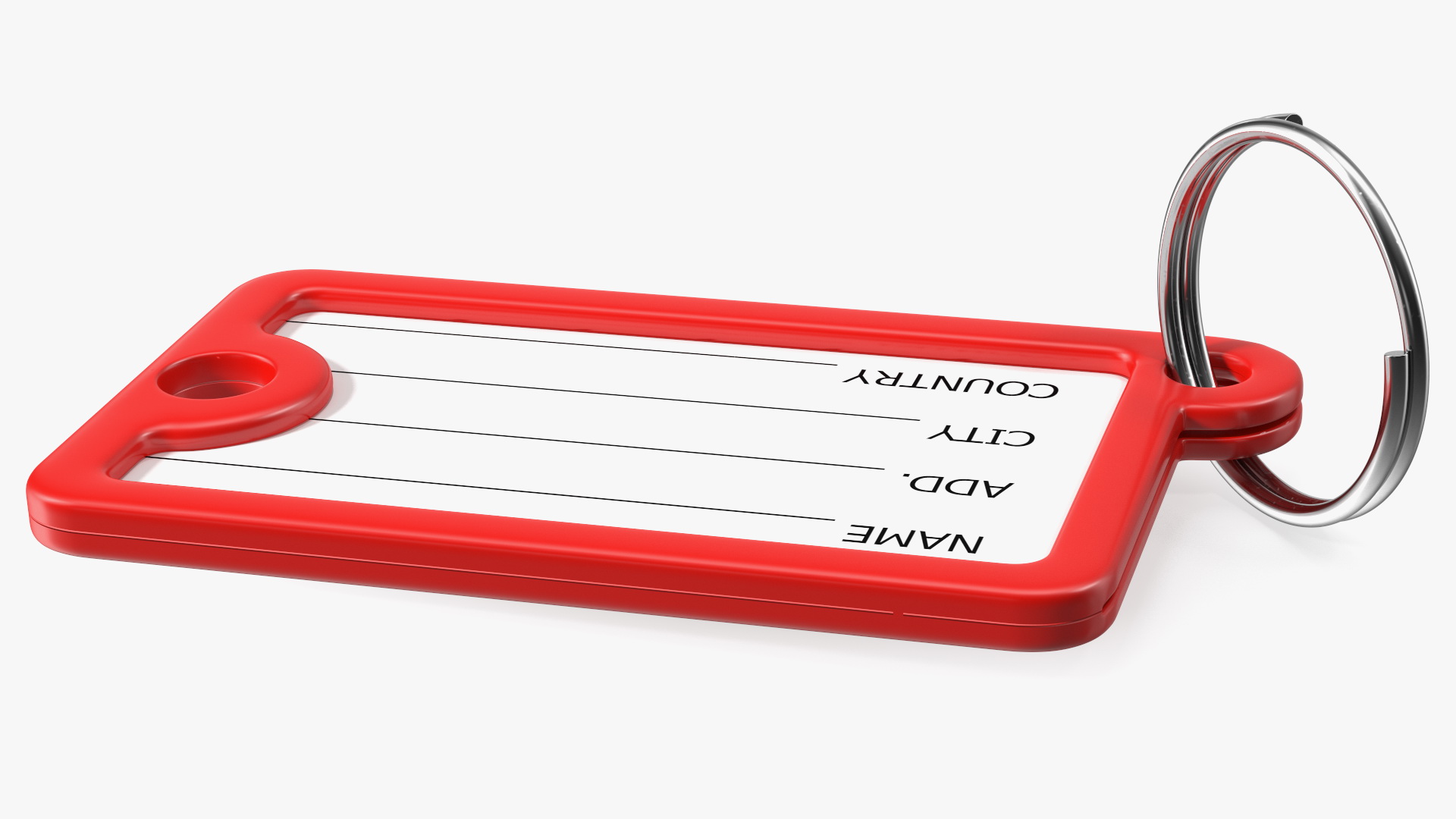 Plastic Key Tags with Label Window 3D model