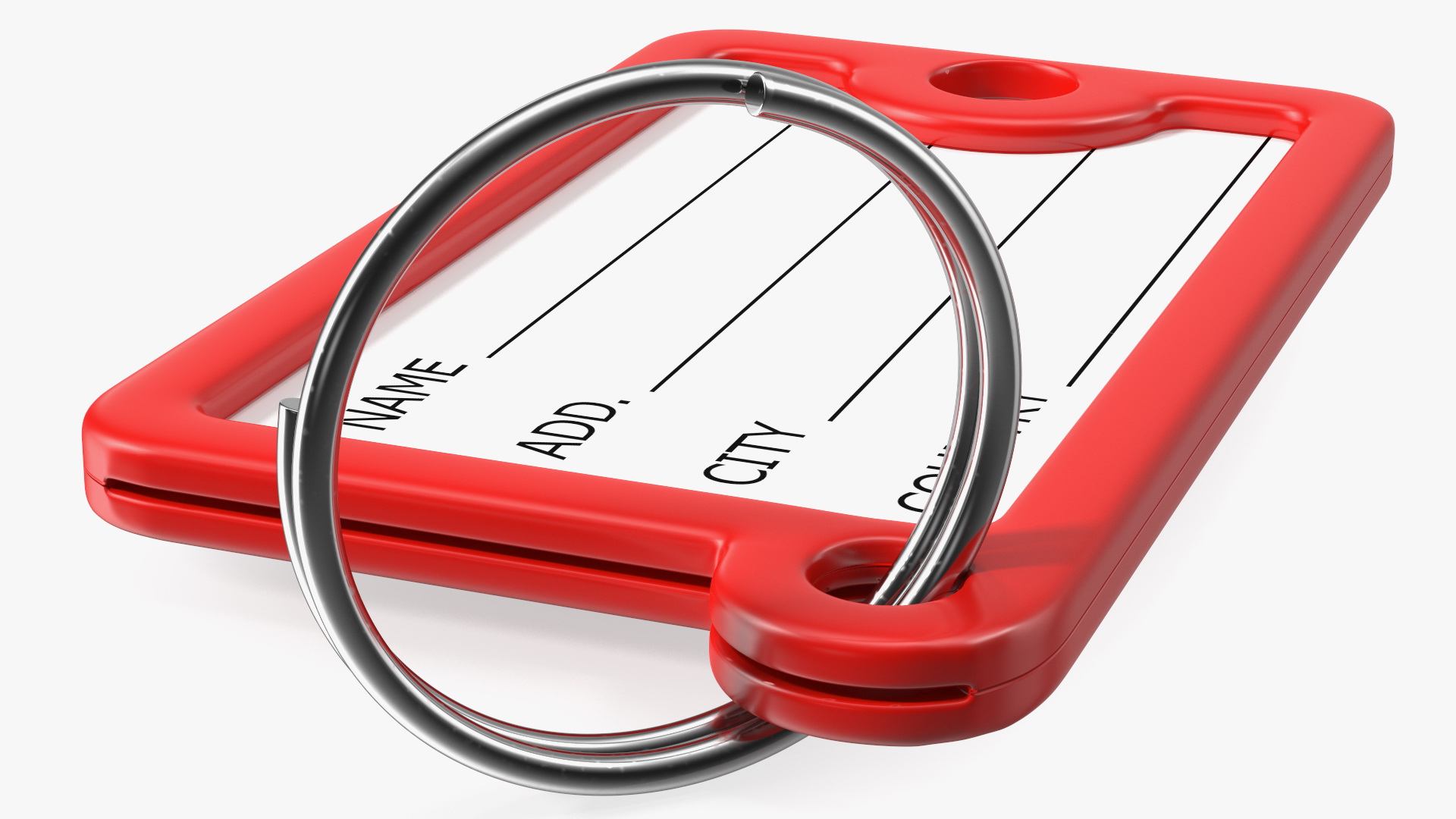 Plastic Key Tags with Label Window 3D model