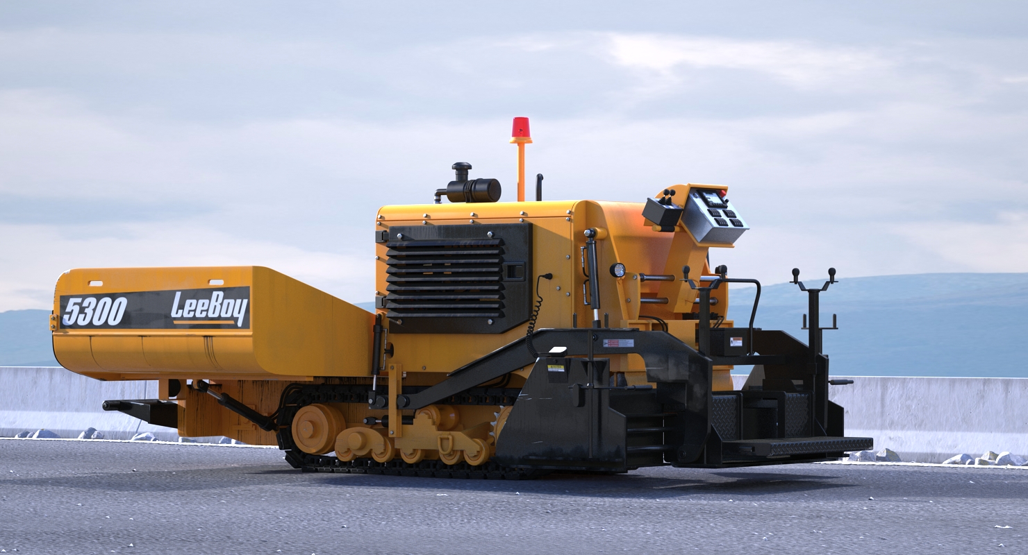 3D model Asphalt Paver LeeBoy 5300