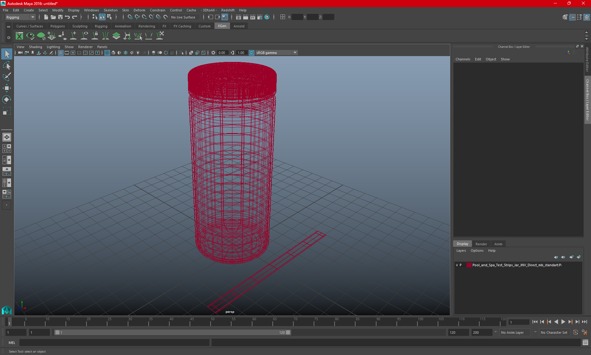 Pool and Spa Test Strips Jar JNV Direct 3D model