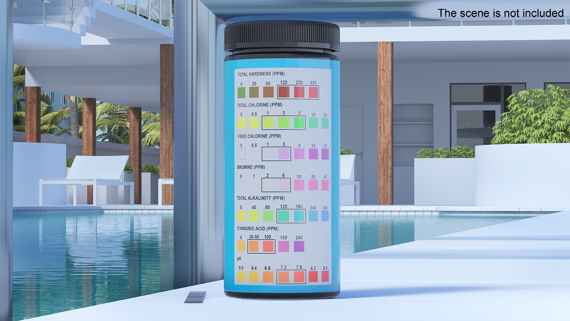 Pool and Spa Test Strips Jar JNV Direct 3D model