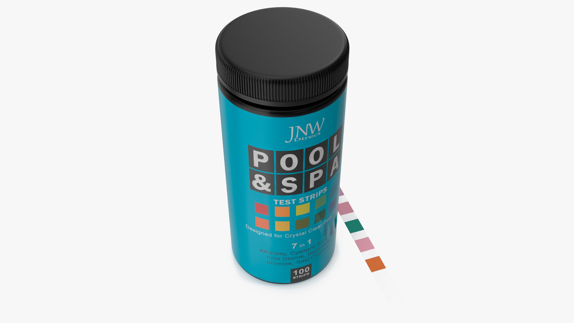 Pool and Spa Test Strips Jar JNV Direct 3D model