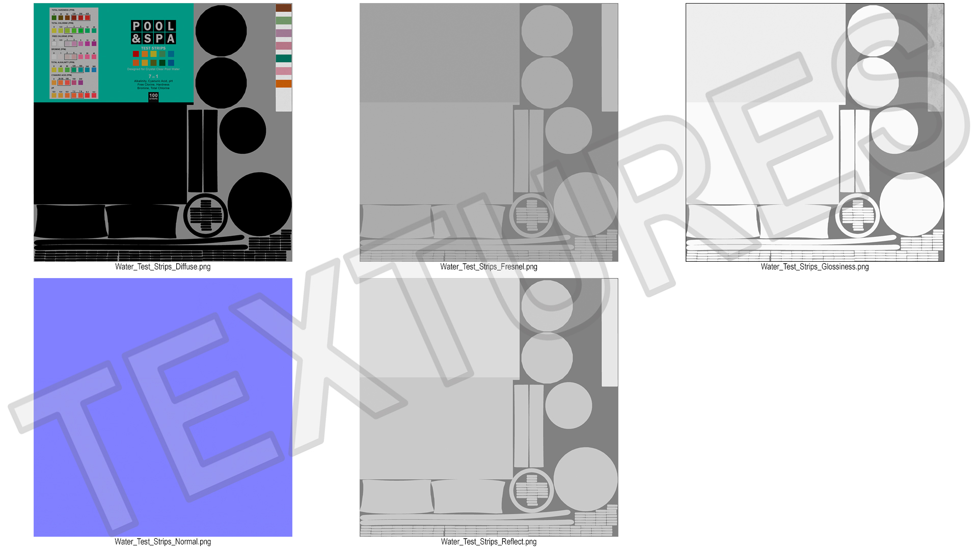 Pool and Spa Test Strips Jar JNV Direct 3D model
