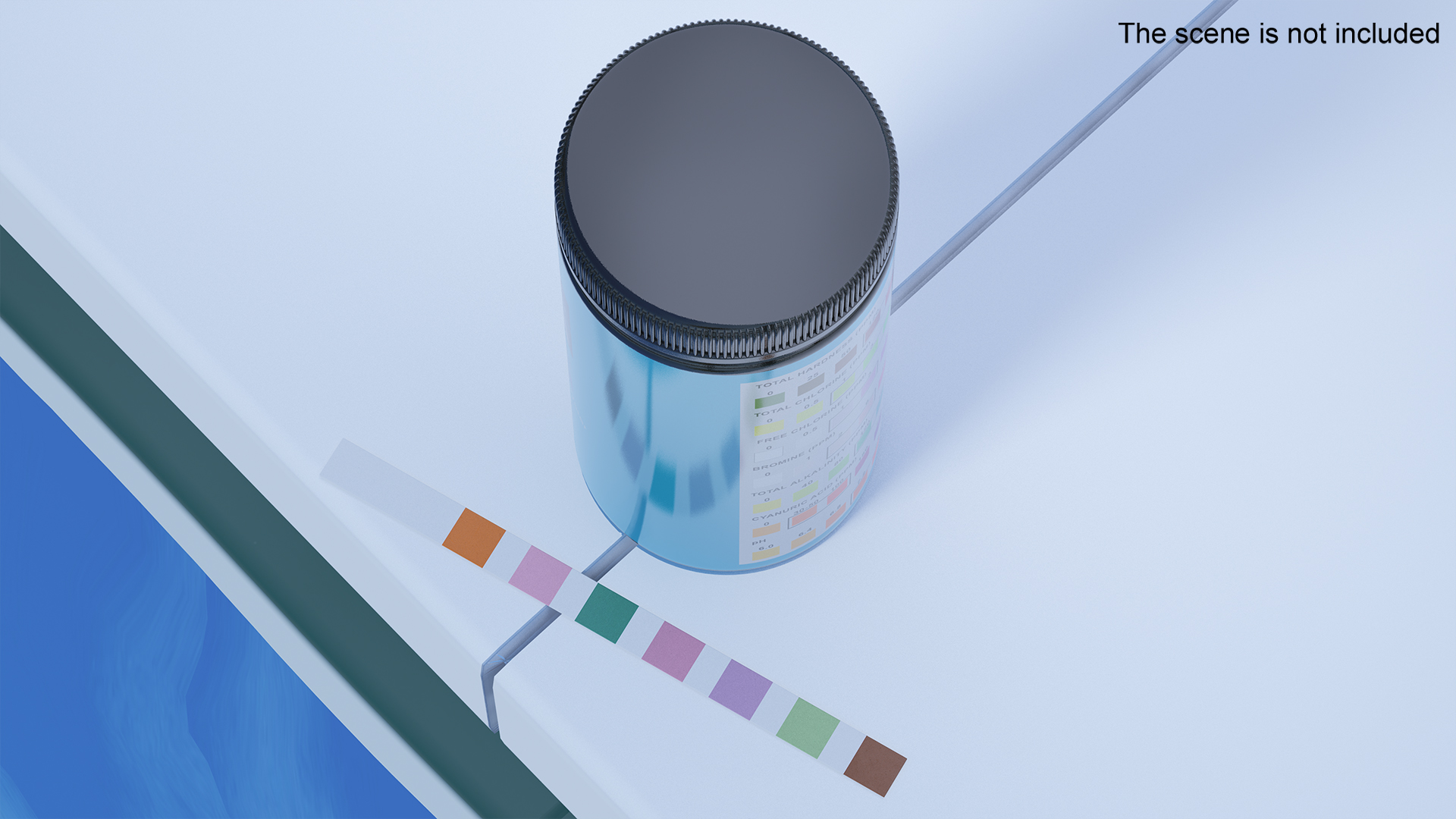Pool and Spa Test Strips Jar JNV Direct 3D model
