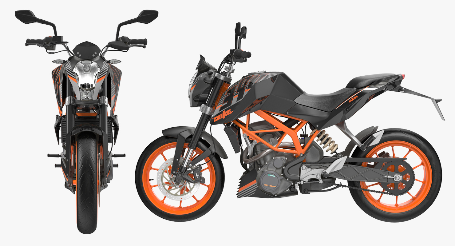 3D Motorcycle KTM Duke 390 2016 model